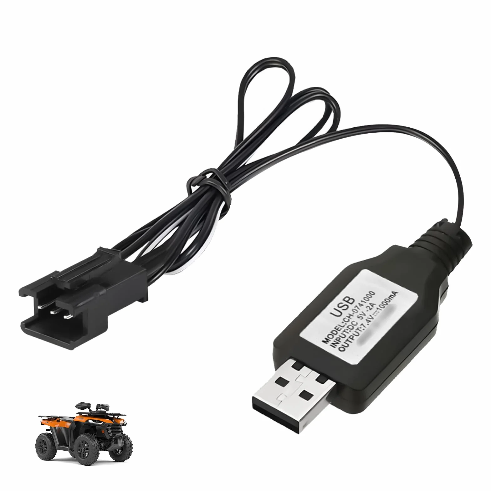 Uniwersalny kabel SM-3P, ładowarka samochodowa 7,4 V RC USB, uniwersalny kabel ładowarki, wyświetlacz LED, ładowanie LiPo 2S USB do zabawek zdalnie sterowanych, samochodów, dronów, łodzi
