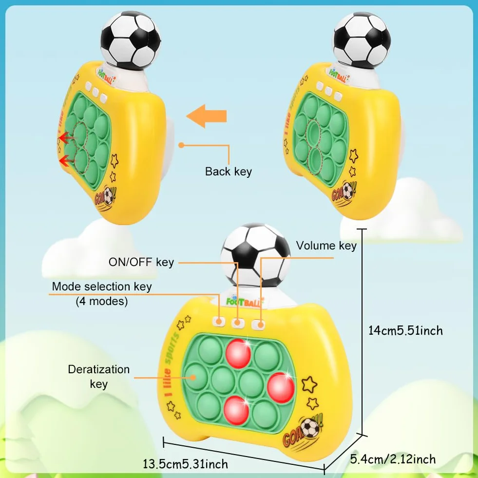 Ainiv Pop it Fidget Ball Toys, zabawka z muzyką, maszyna do gier, kontroler bąbelków, sensoryczna zabawka sensoryczna do wczesnego rozwoju i treningu koncentracji
