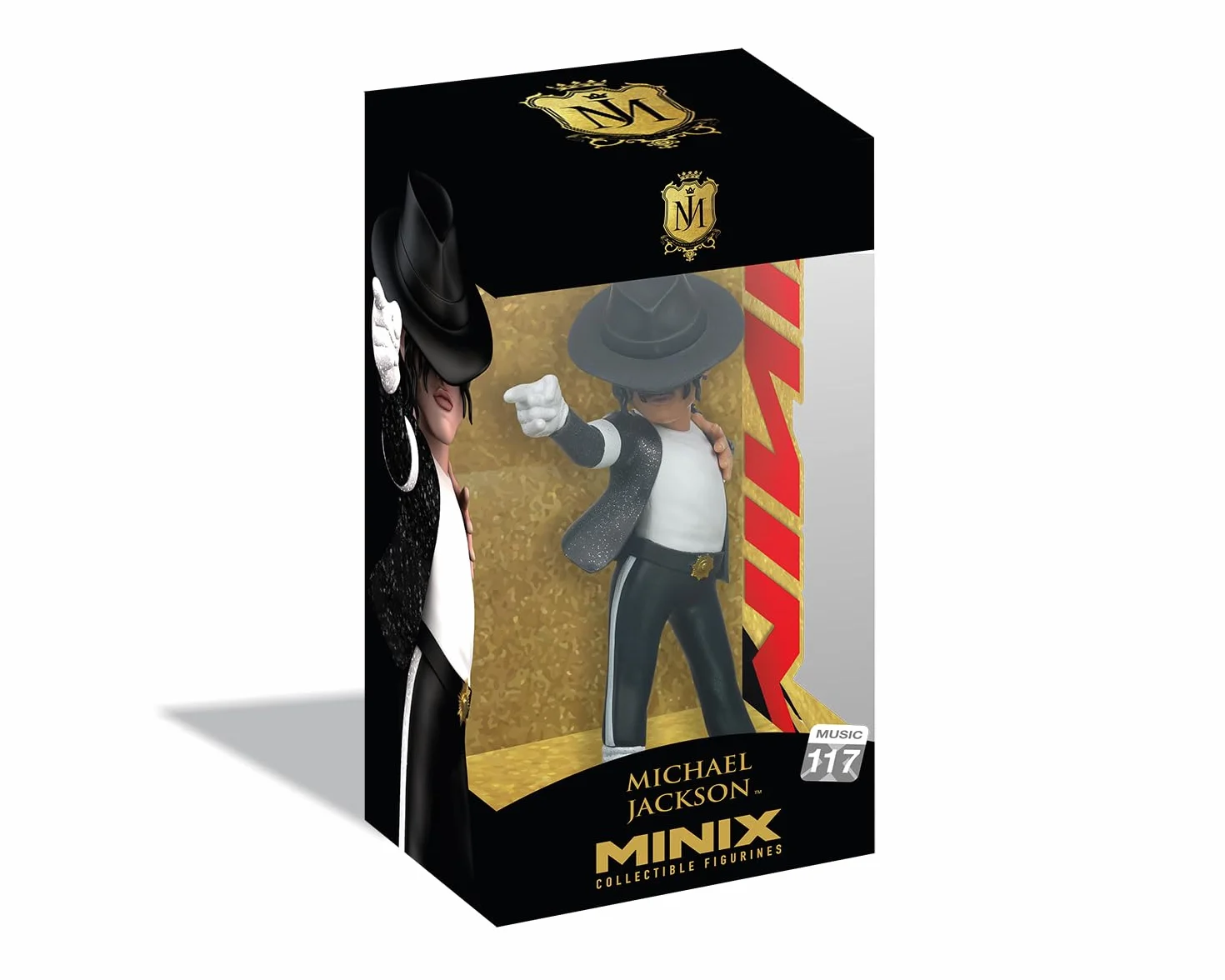 BANDAI - Minix figurka kolekcjonerska 12 cm - Michael Jackson - Billy Jean - Przedmioty kolekcjonerskie na wystawy - Pomysł na prezent - Zabawki dla dzieci i dorosłych - Fani Muzyki (MN20775)