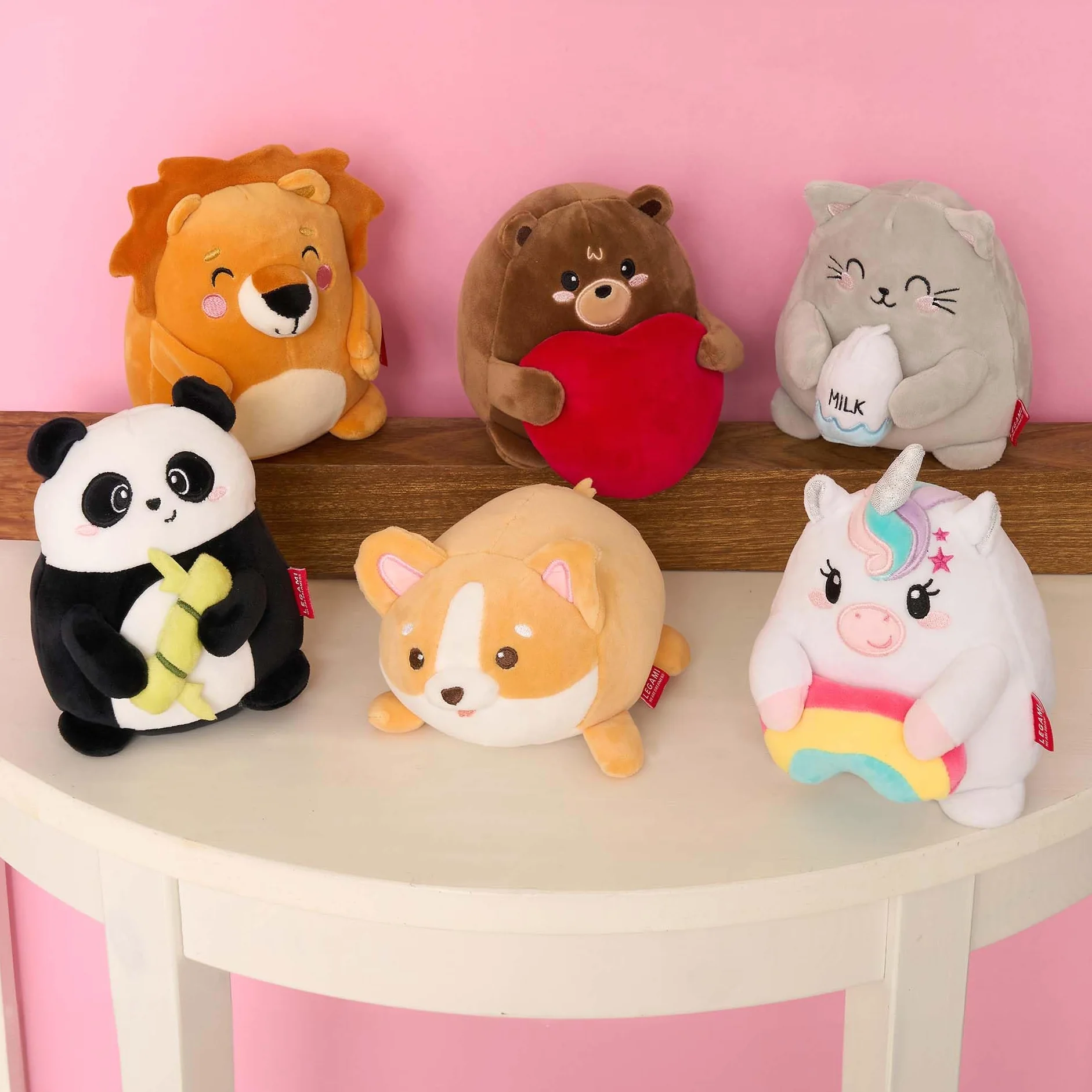 Legami - Super miękki pluszak, motyw corgi, mini format, z możliwością personalizacji, do stania, 14 x 15 x 12 cm, pomarańczowy