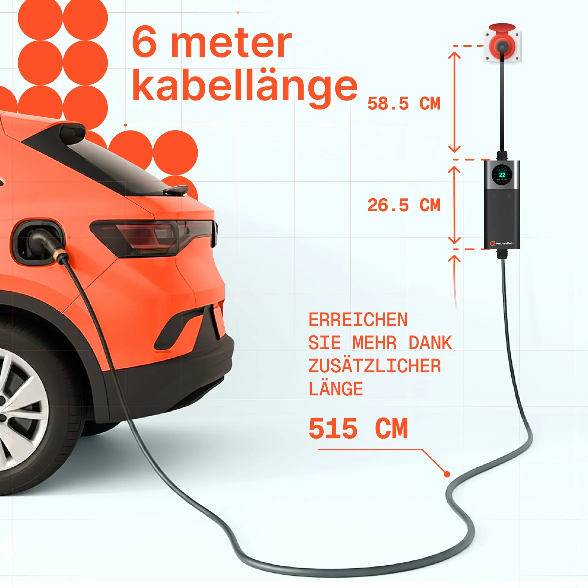 Przenośna Stacja Ładowania Samochodu Hybrydy Typ 2 Ampere Point 32A Q 22Kw