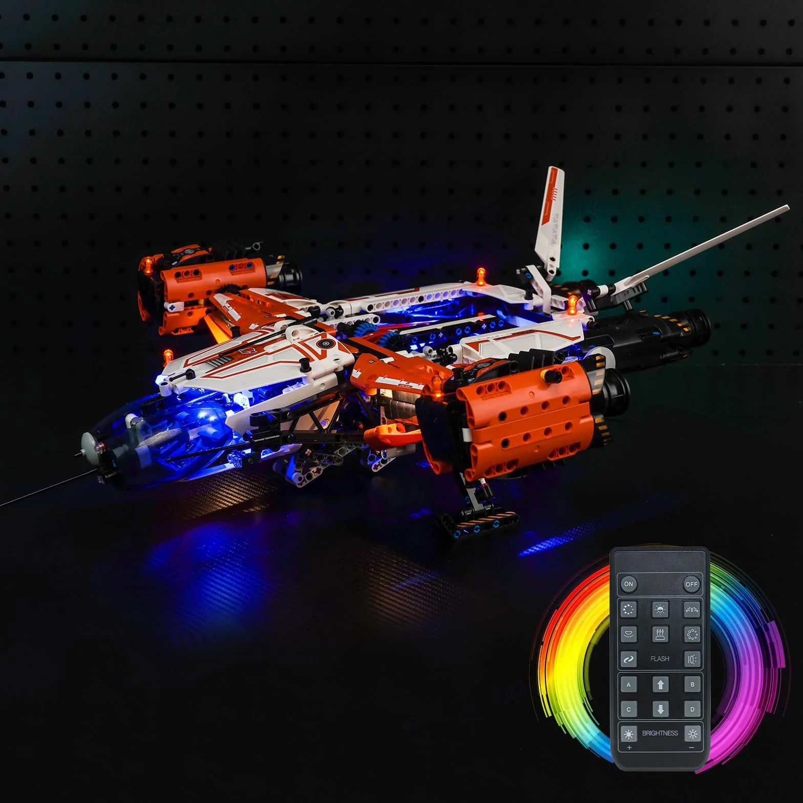 Pilot zdalnego sterowania, zestaw oświetleniowy LED kompatybilny z Lego VTOL, ładowiec do dużych obciążeń, LT81 42181