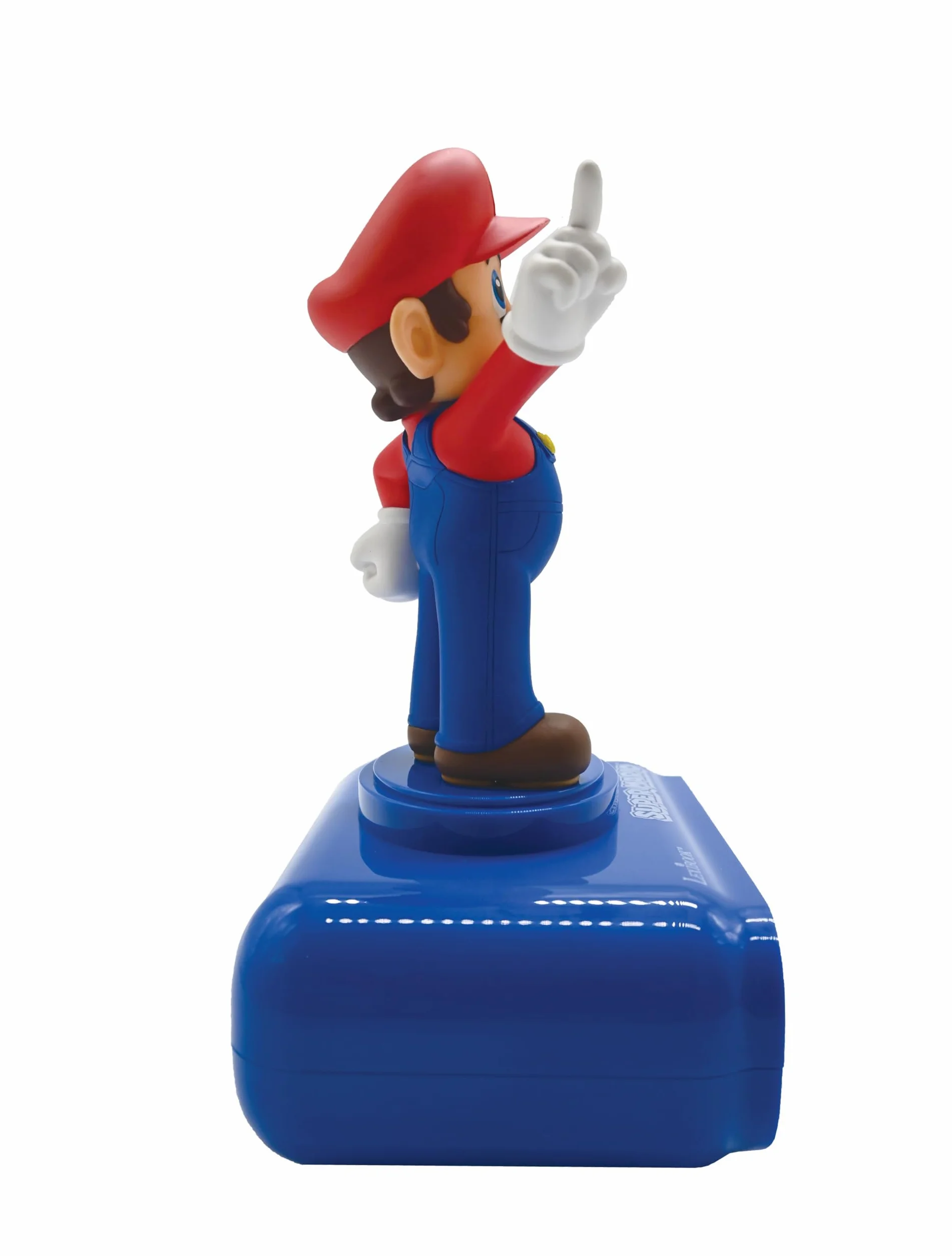 Lexibook - Nintendo Super Mario cyfrowy budzik z funkcją drzemki i dźwięku, zegar, kolor niebieski/czerwony - RL800NILXB