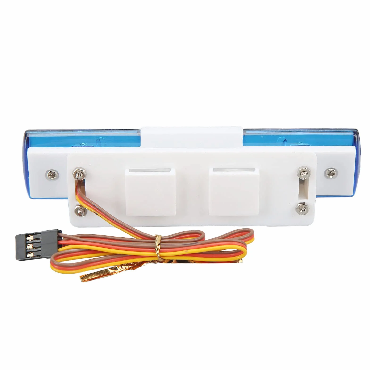 Światło Policyjne RC LED, 4 Tryby Lampa Błyskowa RC Lampa Ostrzegawcza LED dla Samochodów RC 1/8 1/10 (BLUE)