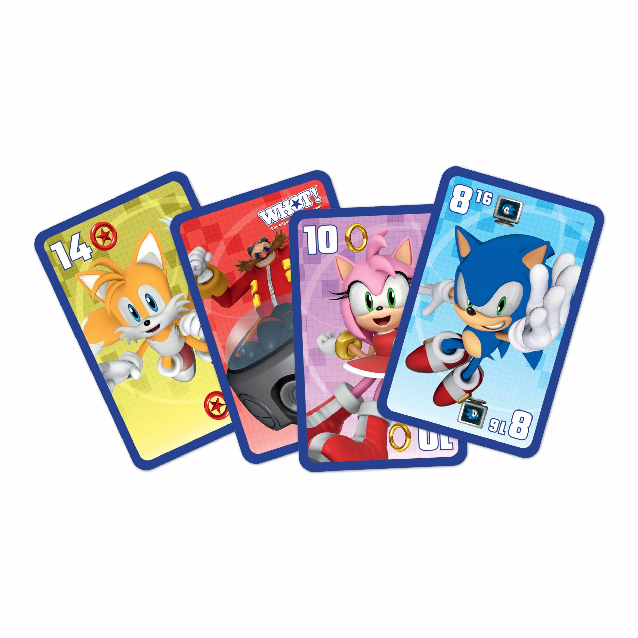 Waddingtons Number 1 Sonic WHOT! - Gra Karciana na Dopasowywanie dla Dzieci od 5 lat, dla 2-6 graczy Dopasowywanie Kart i Spostrzegawczość - Prezent dla Dziecka od 5 lat