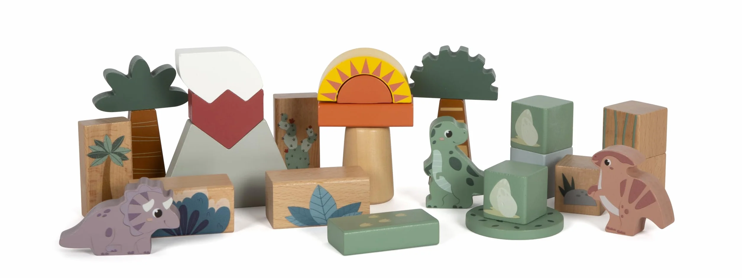 Drewniane Klocki konstrukcyjne Dino Small Foot