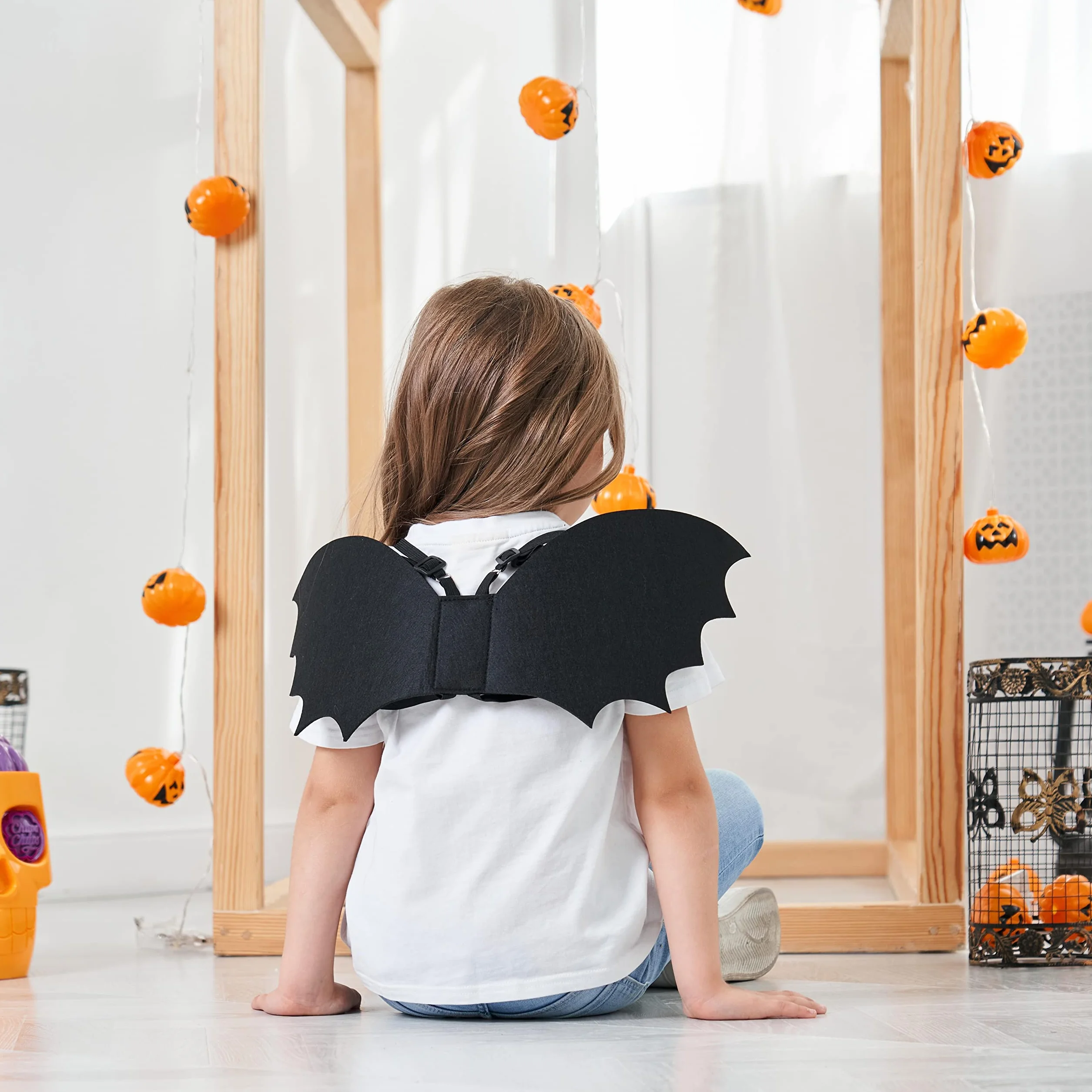 Proumhang Skrzydło Halloween Cape dla dzieci,Skrzydła nietoperza dla dzieci w wieku 0-15 lat,Rekwizyty do Cosplay,Dekoracje na Halloween Peleryna nietoperza
