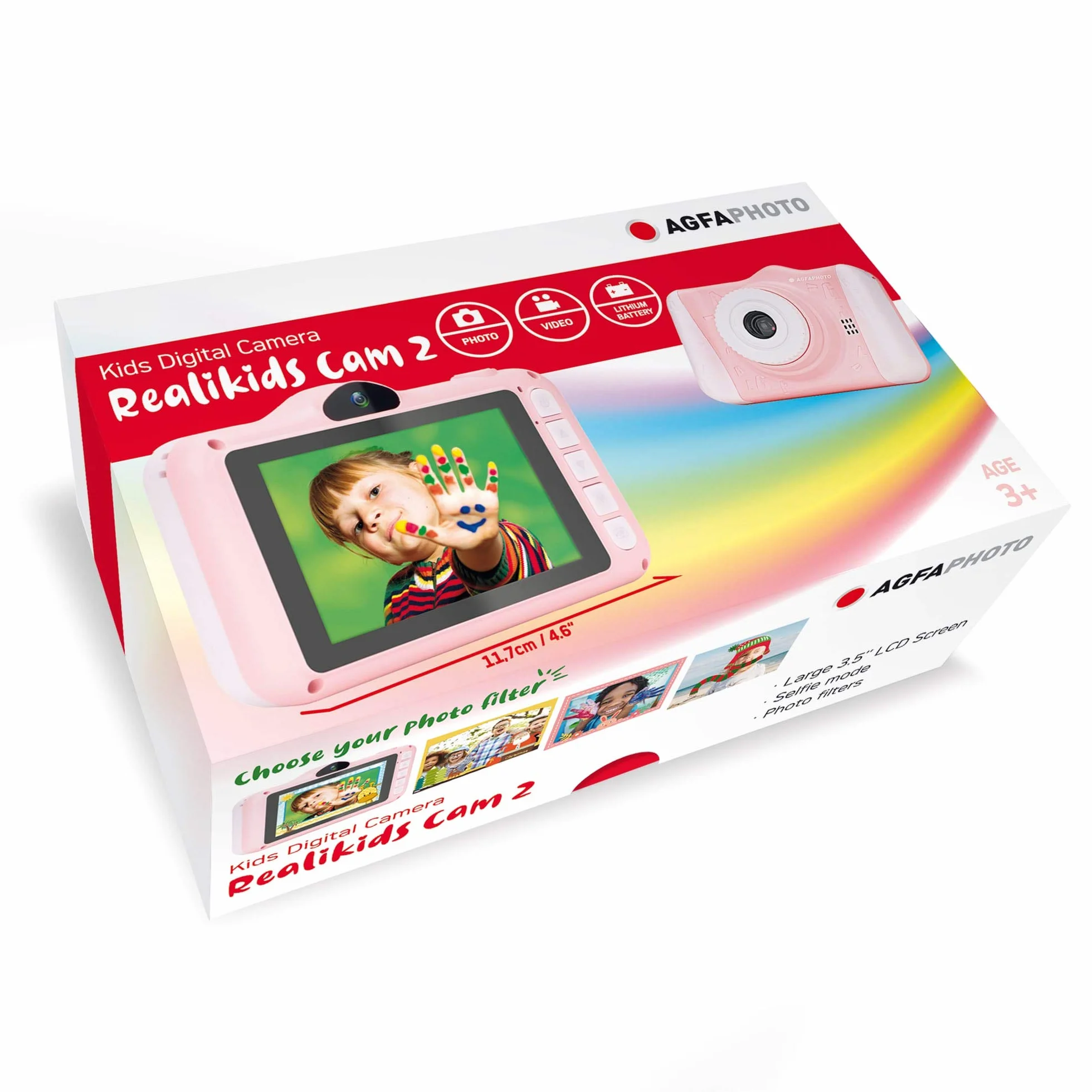 AGFAPHOTO Realikids Cam 2 Rose- Appareil Photo pour Enfant