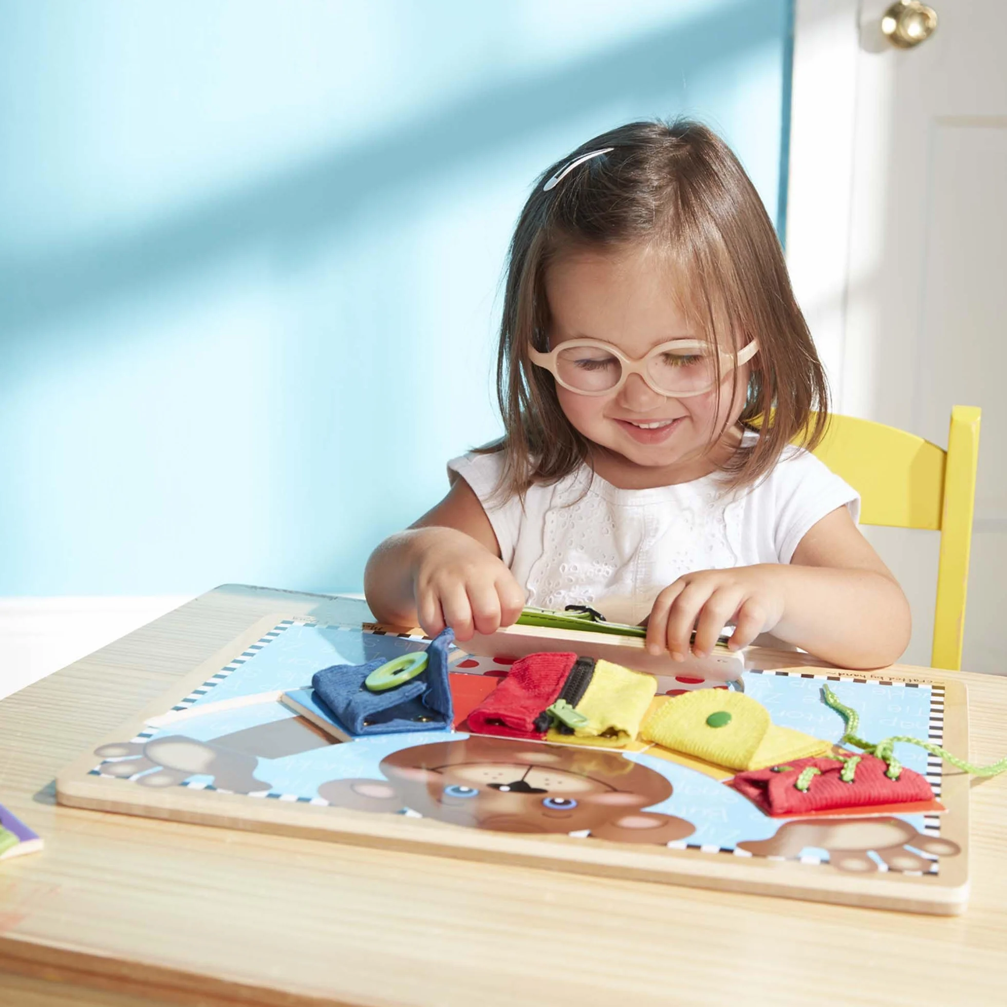 Melissa & Doug Plansza do ćwiczenia podstawowych umiejętności, zabawka rozwojowa, motoryka, rozwiązywanie problemów, od 3 lat, prezent dla chłopca lub dziewczynki