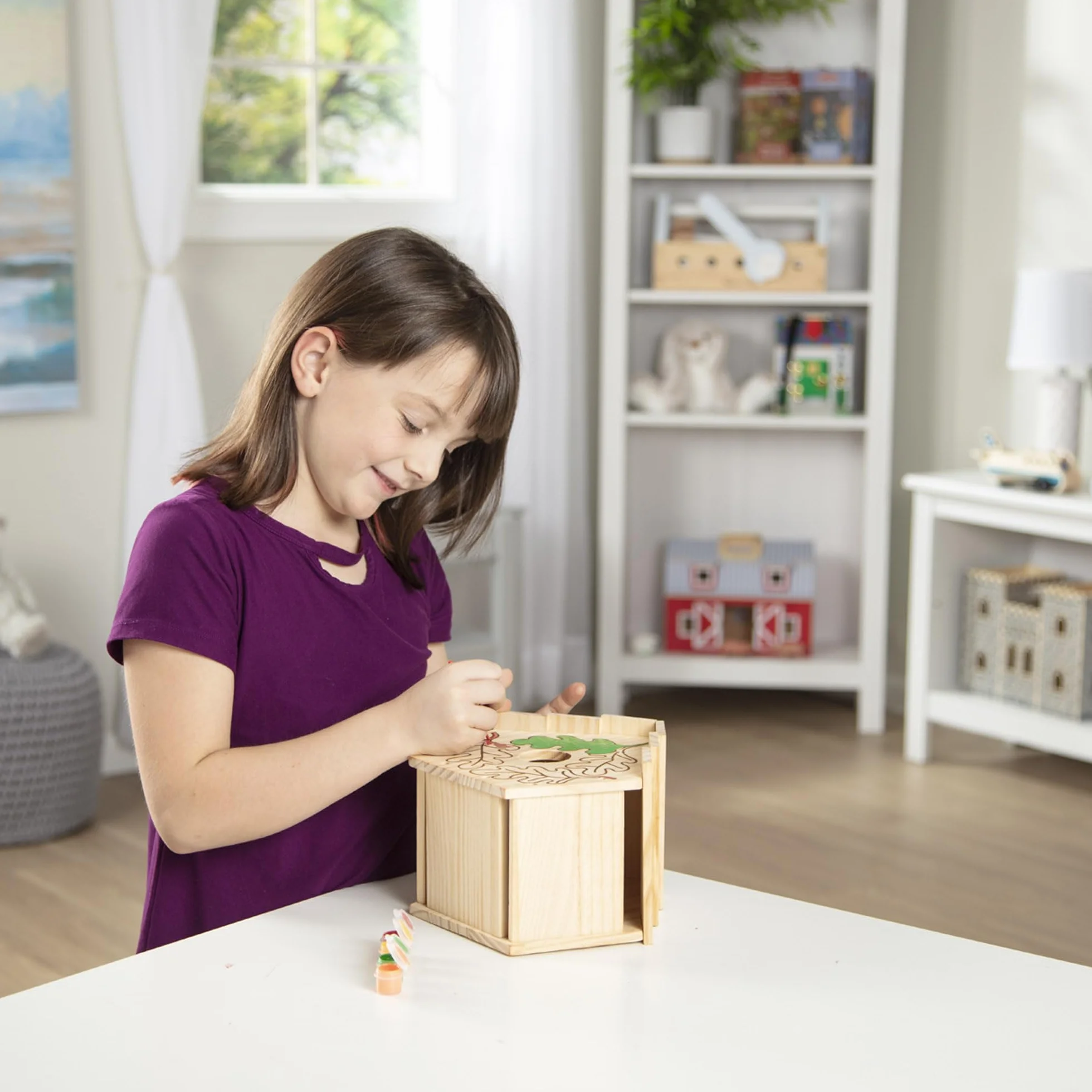 Melissa & Doug – budka dla ptaków do własnoręcznego montażu | sztuka i rzemiosło | zestawy do rękodzieła: Created By Me, Made Easy i inne | 3+ | prezent dla chłopca lub dziewczynki