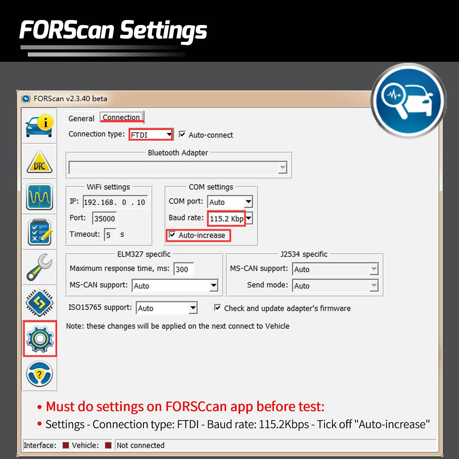 Adapter USB Vgate vLinker FS OBD2 do automatycznego przełącznika for-Scan HS/MS-CAN | HS/MS-CAN, automatyczny przełącznik
