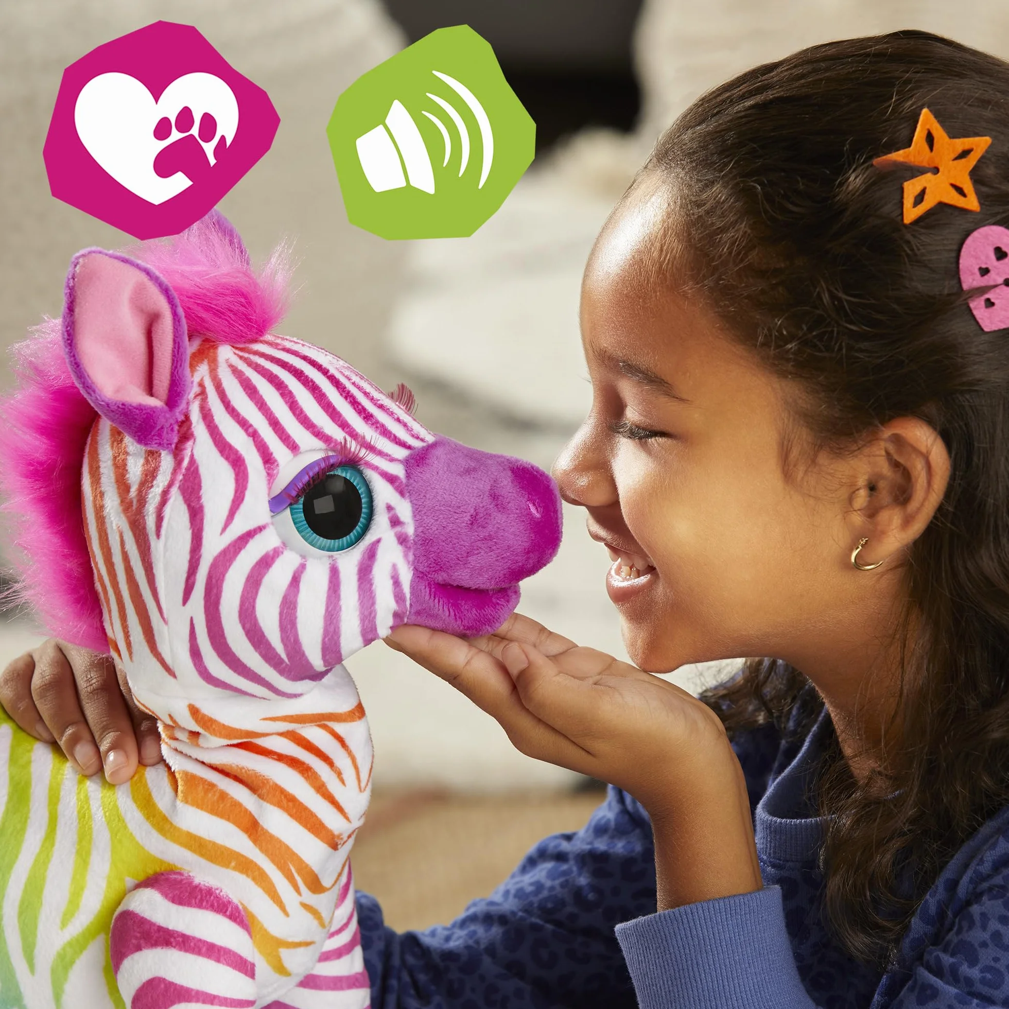 furReal Zenya, Moja tęczowa zebra, interaktywna zabawka dla dziewczynek i chłopców od 4 lat