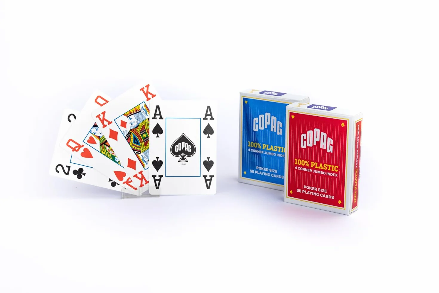 Copag Poker Set 300 żetonów i 2 Talie 100% Plastikowe Jakość Kasyno