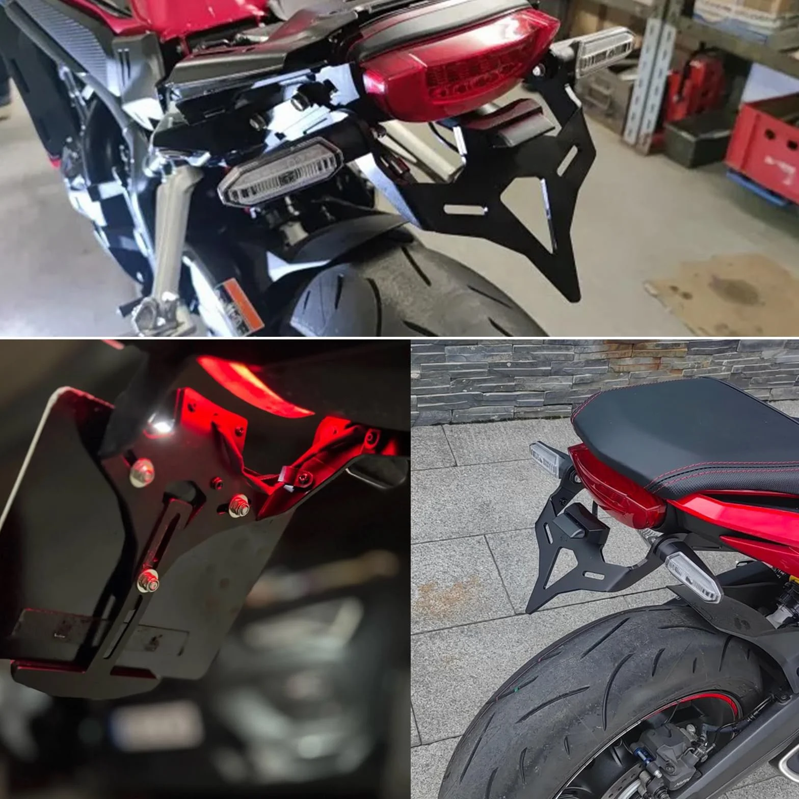 Uchwyt tablicy rejestracyjnej motocykla Tail Tidy kompatybilny z Honda CBR650R / CB650R CBR 650R / CB 650R uchwyt tablicy rejestracyjnej 2021-2025