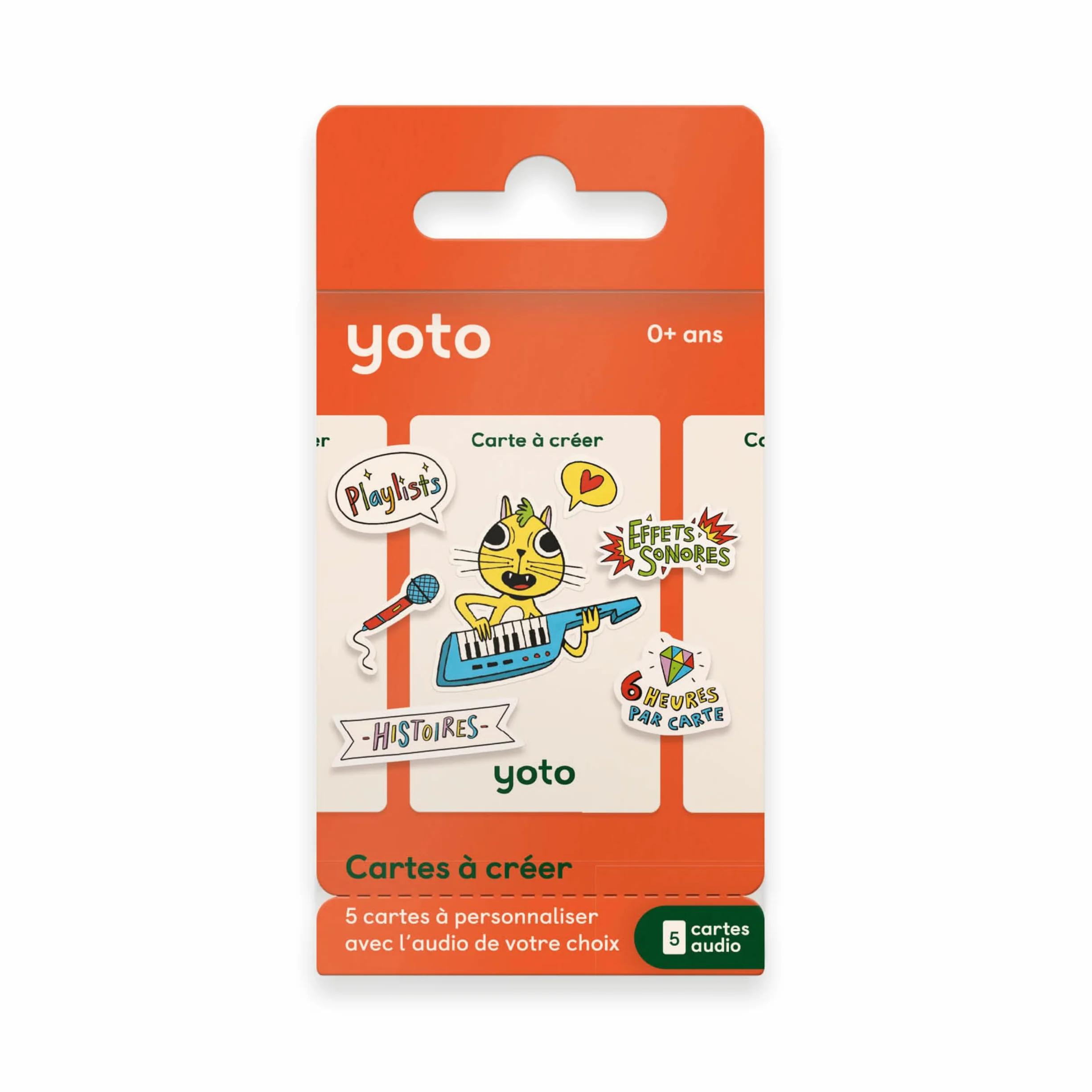 Yoto Make Your Own (Pack of 5)- Kids puste karty audio (instrukcje francuskie) do użytku z Yoto Player & Mini All-In-1 Audio Player, dla dzieci w każdym wieku
