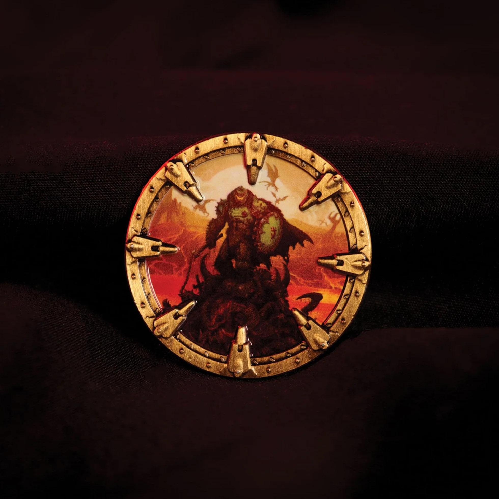 FaNaTtik DOOM: The Dark Ages Slayer moneta kolekcjonerska – edycja limitowana, oficjalnie licencjonowana, prezent premium dla graczy dla kolekcjonerów i fanów
