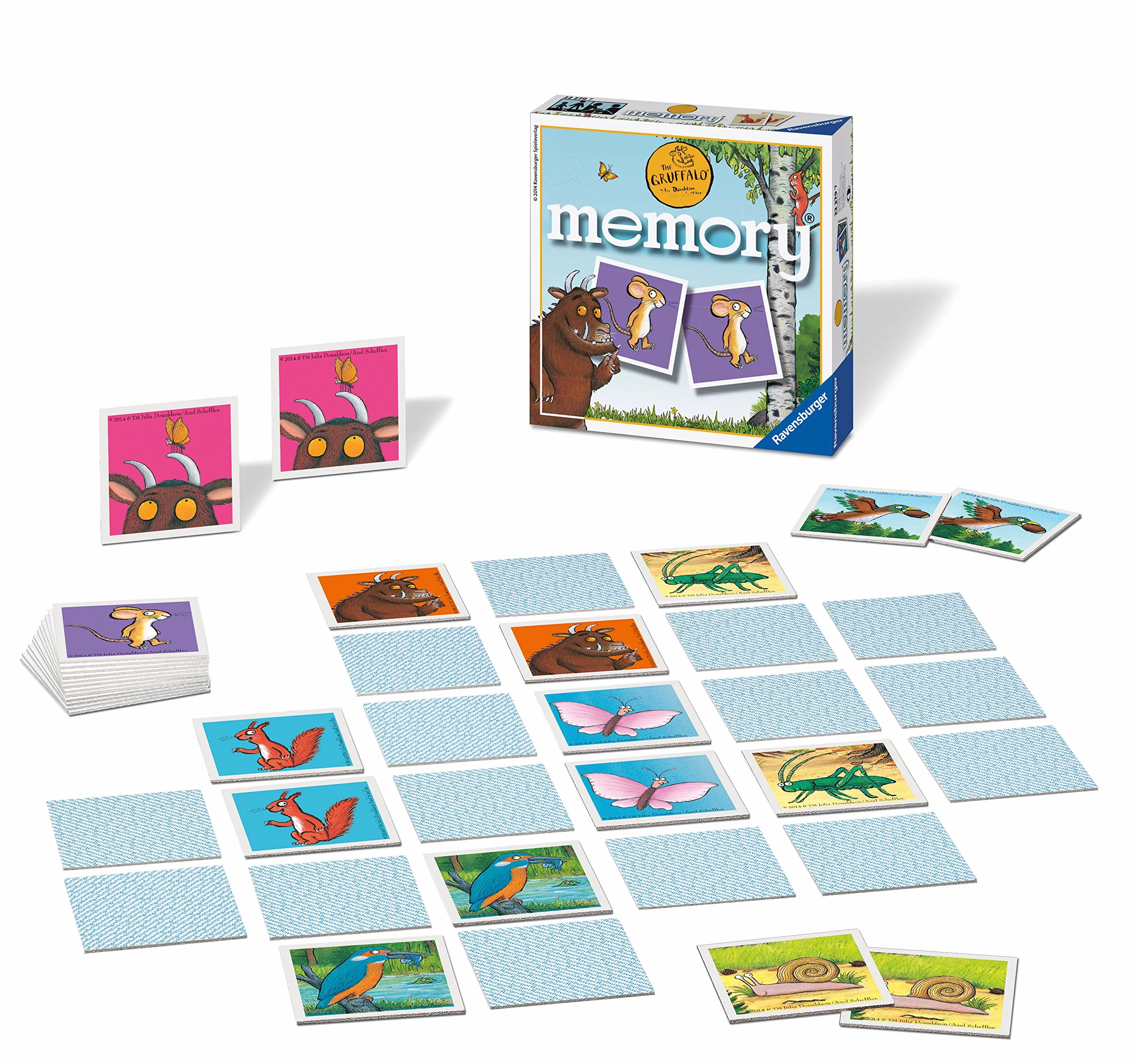 Ravensburger The Gruffalo Mini Memory Game - Matching Picture Snap Pairs Game For Kids Age 3 Years and Up - Gruffalo Toy
