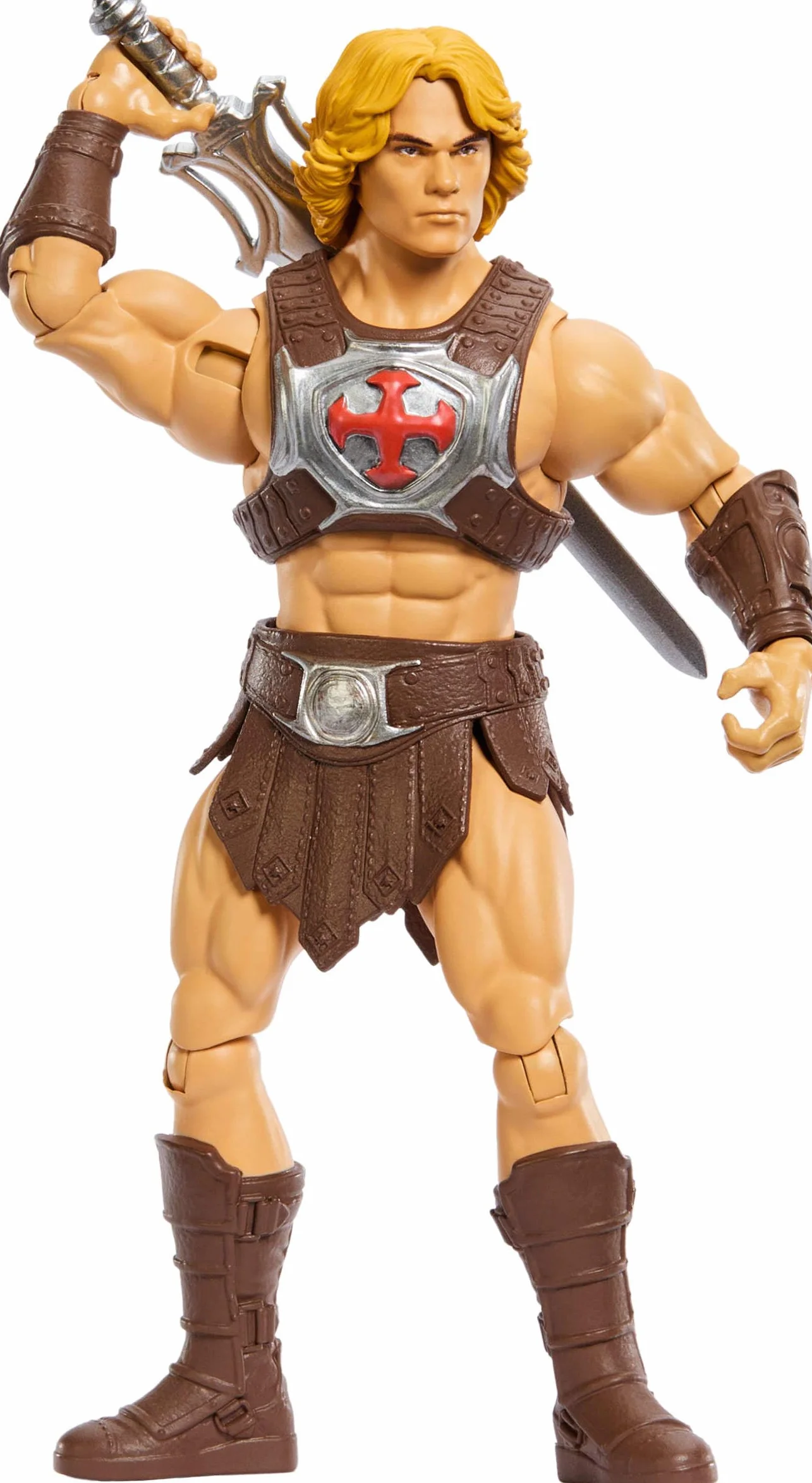 Masters of the Universe Władcy Wszechświata Film 2026 He-Man Figurka podstawowa (ok. 14 cm w skali), filmowy wygląd jak Nicholas Nick Galitzine, 14 punktów ruchu i Miecz Mocy, dla dzieci 6+, JKH89