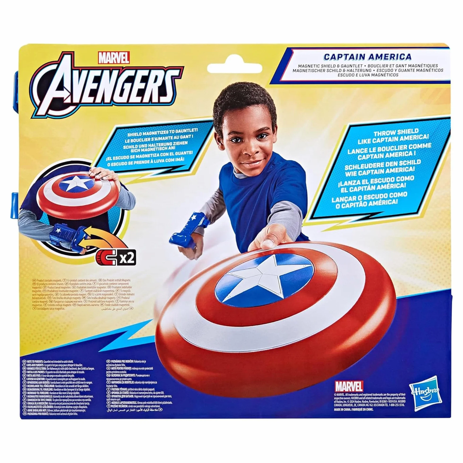 Star Wars Marvel Avengers Magnetyczna tarcza i rękawica Kapitana Ameryki, kostiumy superbohaterów dla dzieci, wiek: od 5 lat