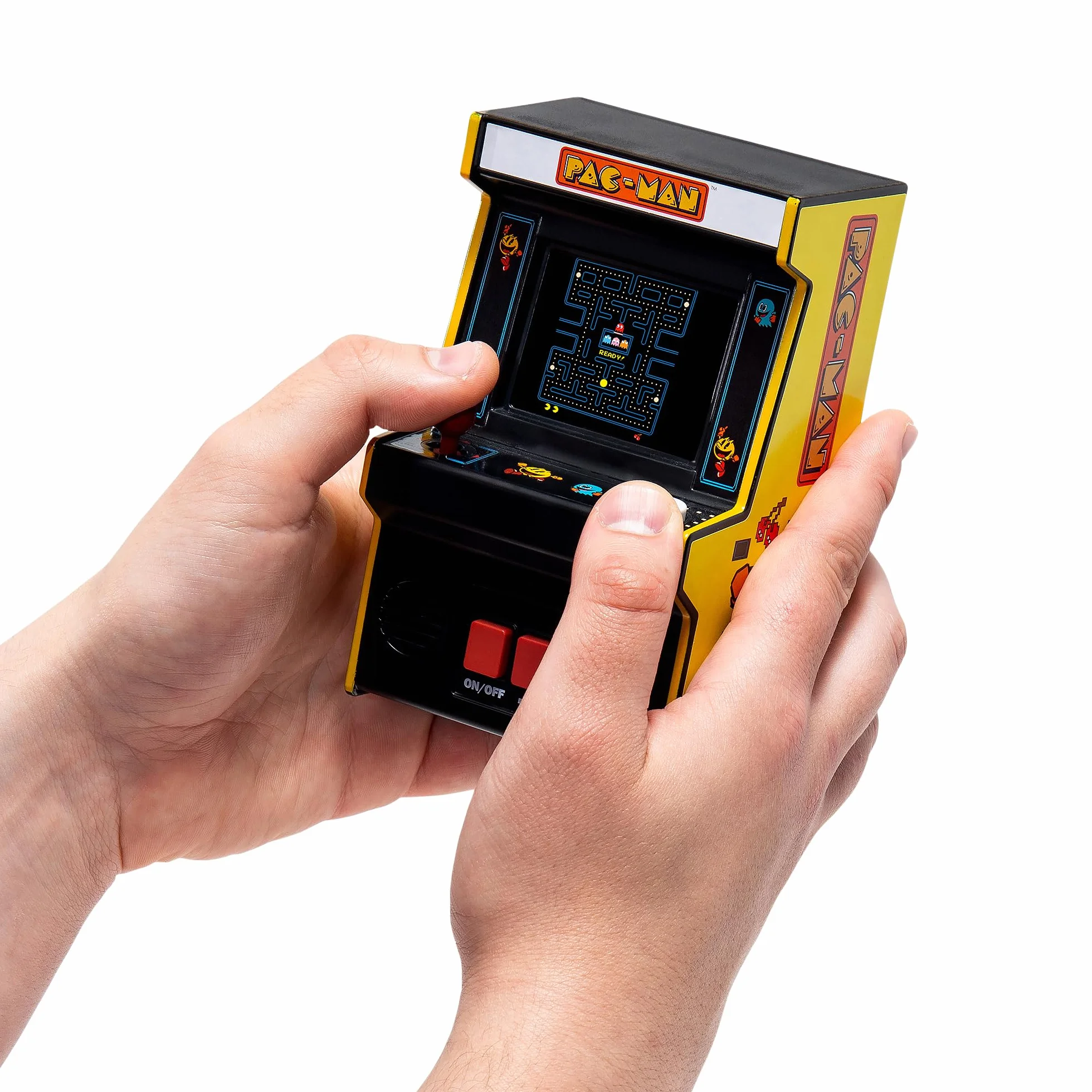 Arcade Classics Pac-Man - Mini gra zręcznościowa retro, 4-kolorowy ekran, idealny prezent dla dzieci w wieku 8-98 lat