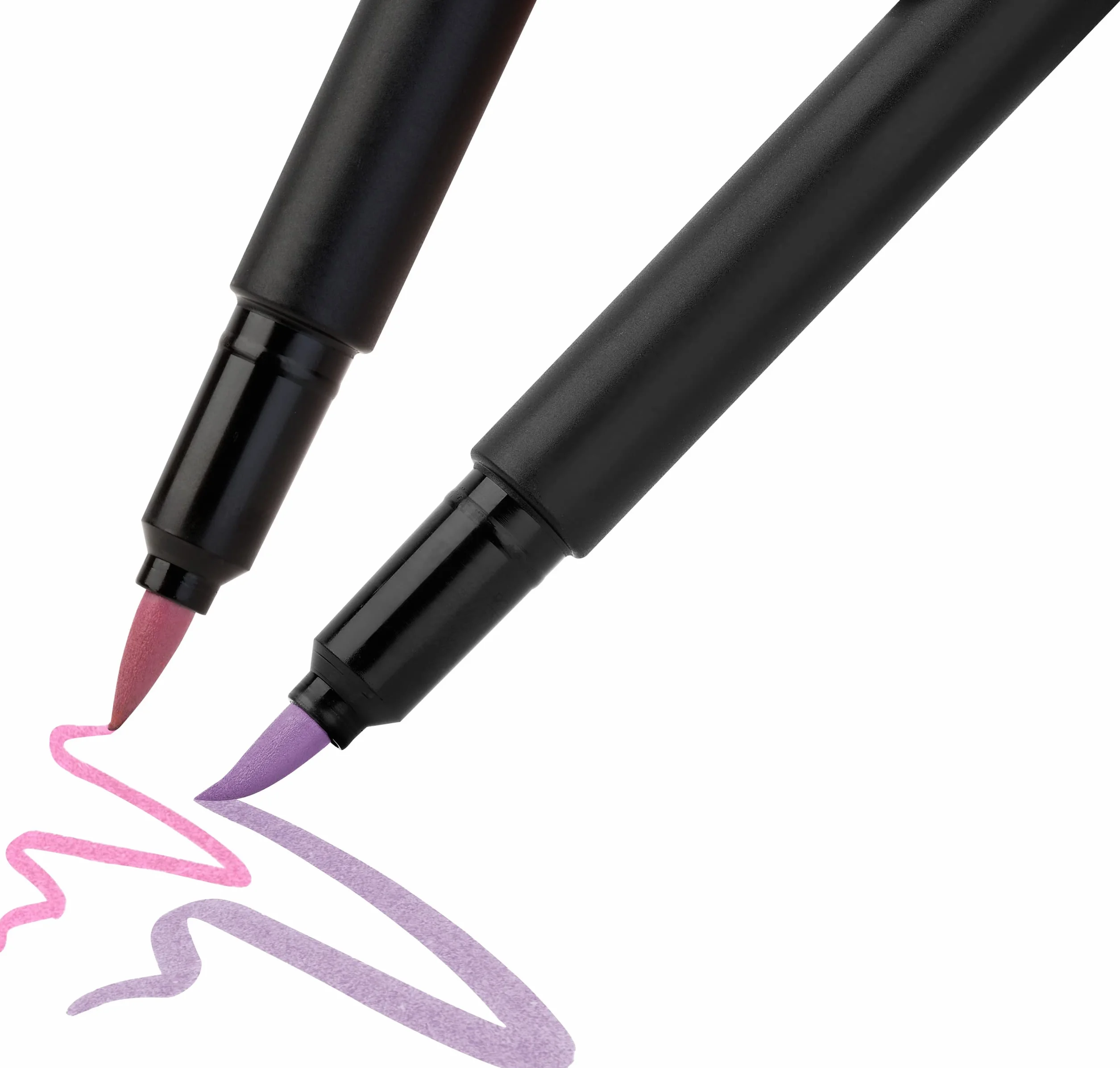 FABER-CASTELL 116453 - Zestaw pisaków z końcówką filcową Black Edition 6er Etui, pastele z końcówką pędzelkową, dla dzieci i dorosłych