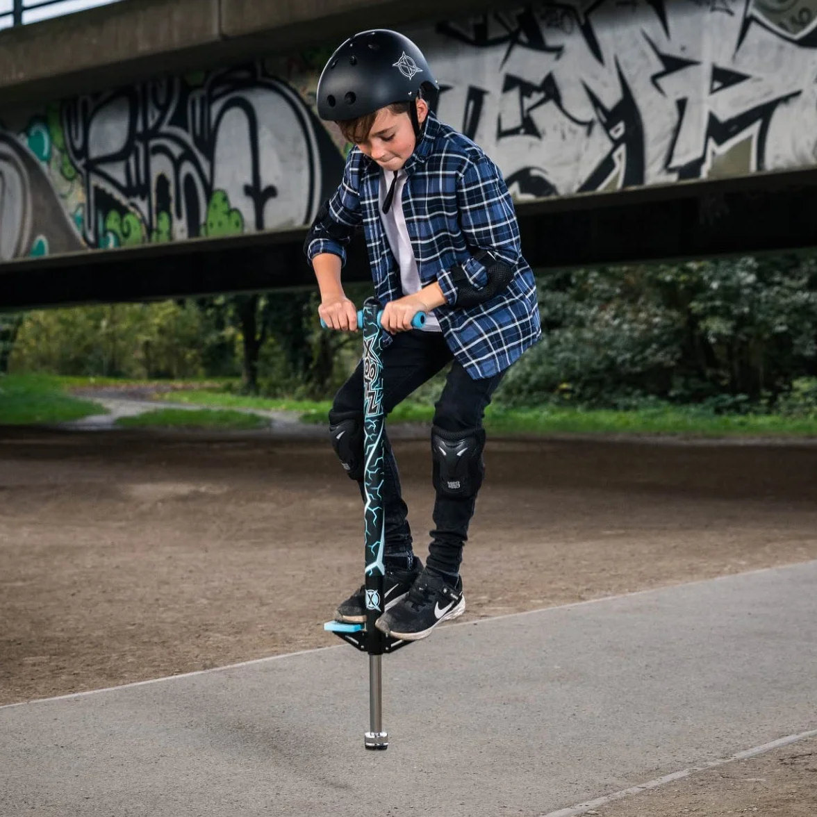 Xootz Pogo Stick | Volt Design dla dzieci, chłopców i dziewcząt, kierownica z miękkiej pianki, wiek 5+, do 35 kg