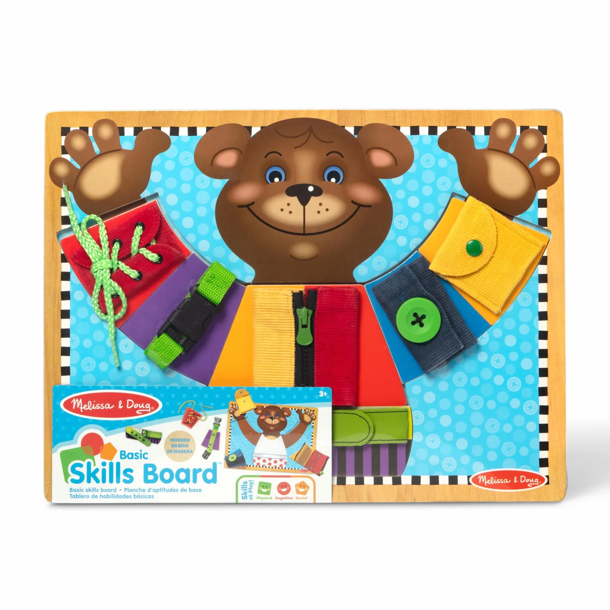 Melissa & Doug Plansza do ćwiczenia podstawowych umiejętności, zabawka rozwojowa, motoryka, rozwiązywanie problemów, od 3 lat, prezent dla chłopca lub dziewczynki