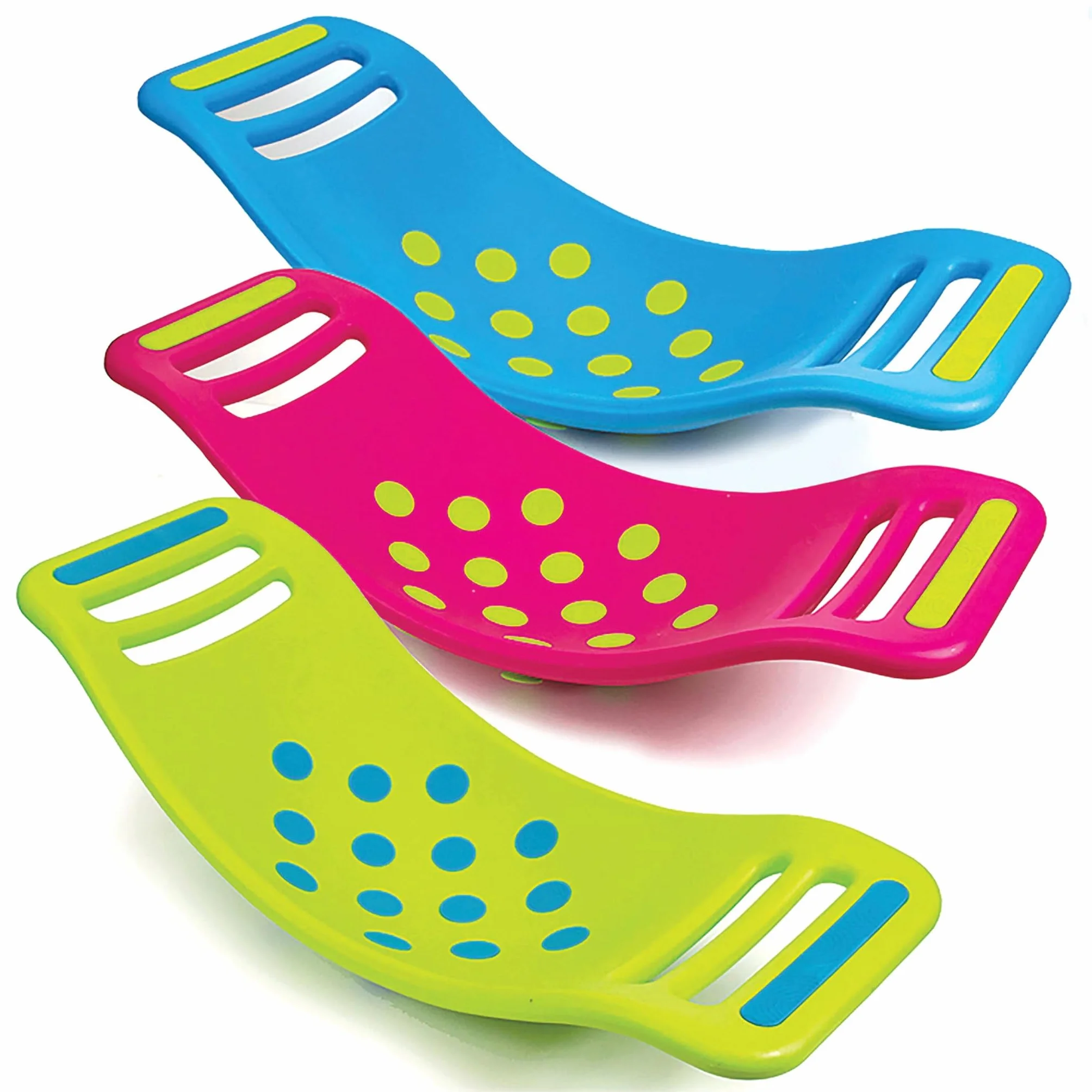 Fat Brain Toys Fat Brain Teeter Popper Blue, Wobble Balance Board, Tablica balansowa z wyskakującymi dźwiękami, zabawka przedszkolna dla dzieci, deska do skakania, rozwój umiejętności motorycznych brutto, tablica równoważąca dla dzieci w wieku 3 lat +