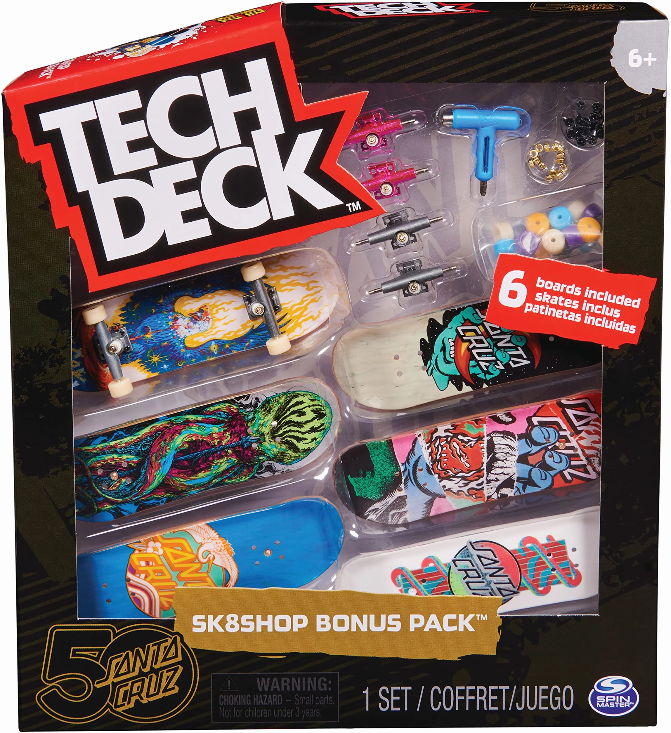 Tech Deck - Sk8shop Bonus Pack (styles vary), Sk8shop Fingerboard Bonus Pack, Collectible and Customizable Mini Skateboards (Styles May Vary)