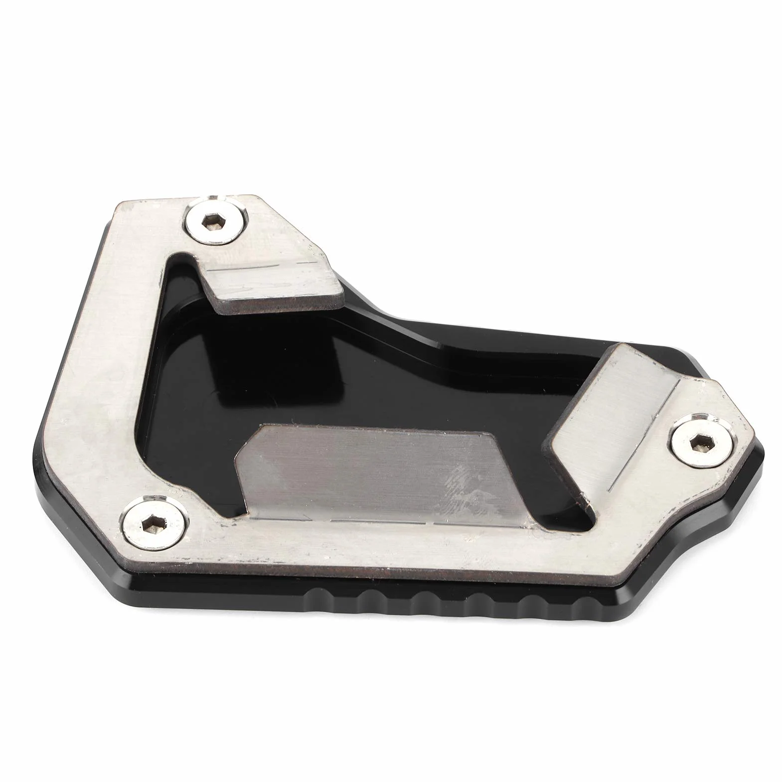 Qiilu Ständer Extension Pad Seitenständer Vergrößerer Fit für Tiger 1200 EXPLORER 2016-2017 V9h704