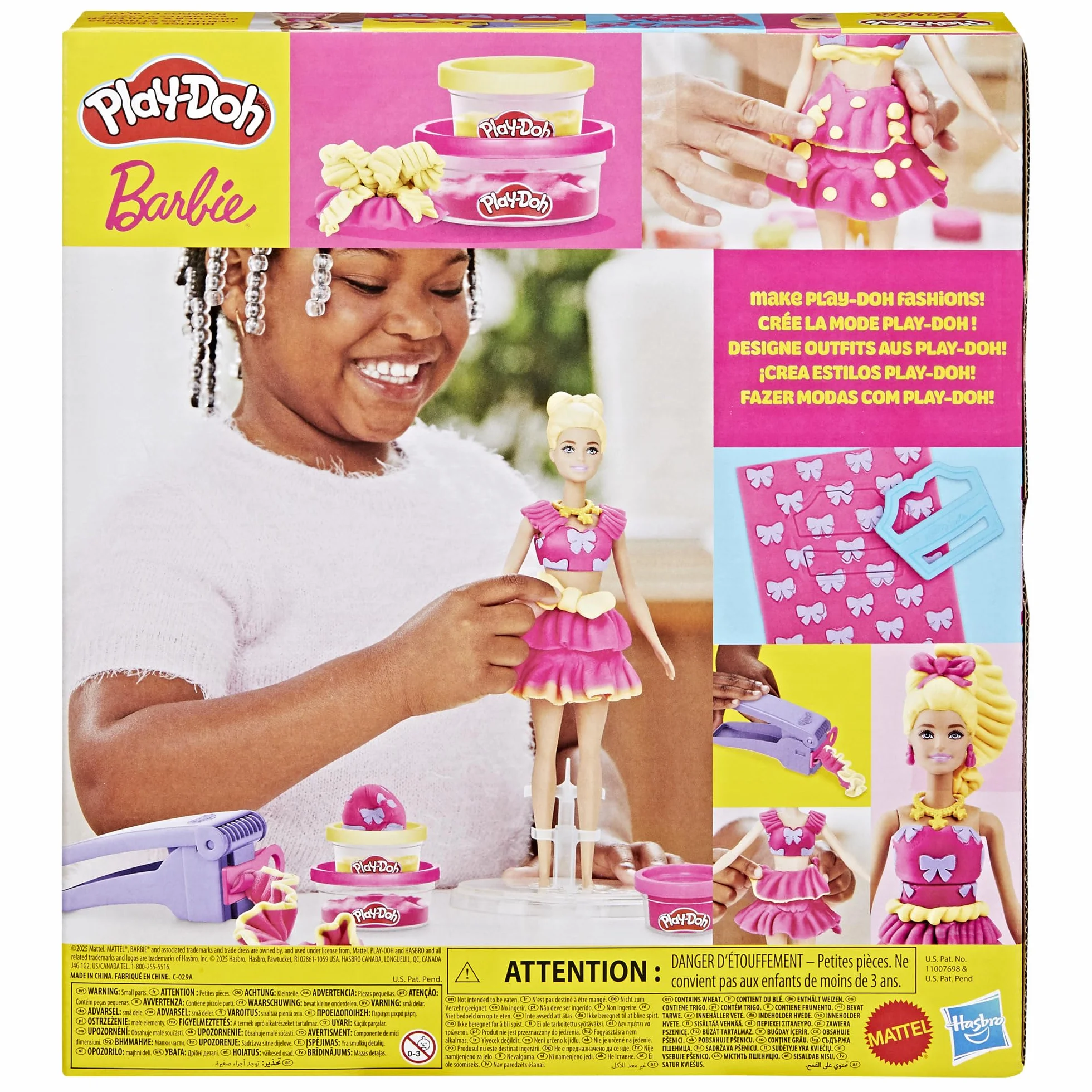 Zestaw lalek Play-Doh Barbie Falbanki i kokardki