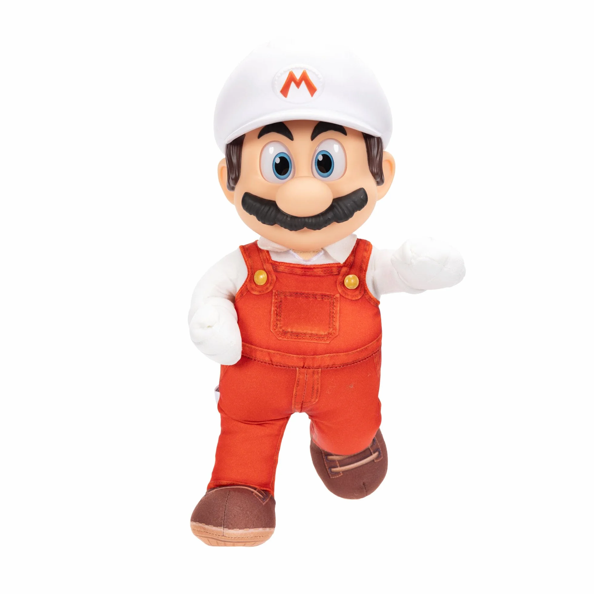 Super Mario Galaxy Movie Fire Mario Poseable Plush 14" / 35 cm, oficjalna licencja Jakks Pacific, pluszowa figurka z rzeźbioną głową Roto, kolekcjonerska pluszowa figurka Nintendo, 3+