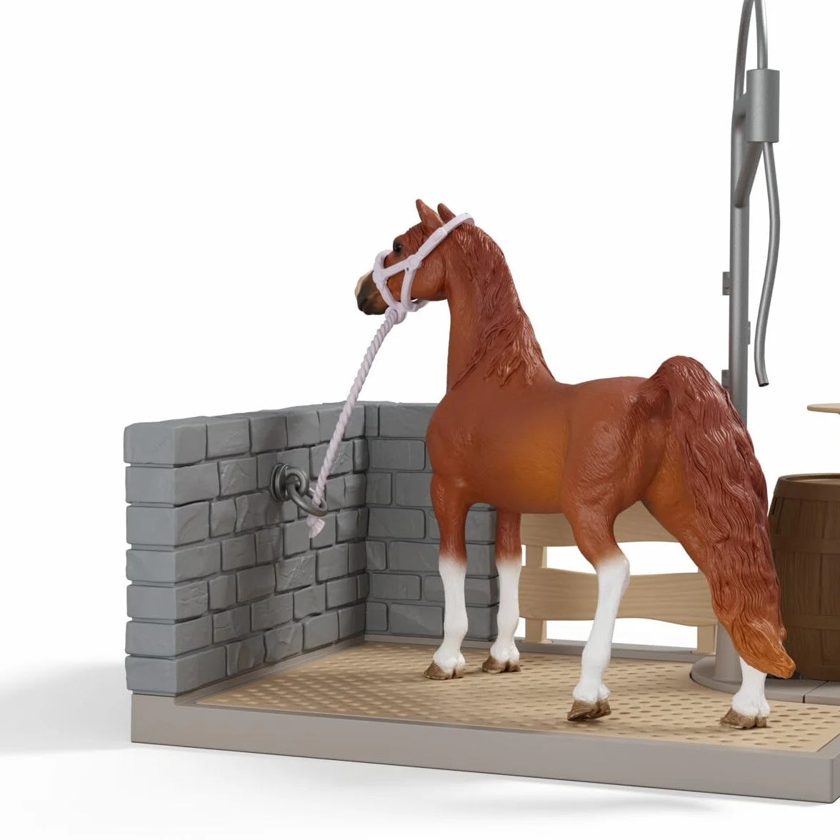 schleich HORSE CLUB | Myjnia dla koni Sofii 42792 | Zestaw z prawdziwą wodą, pompką, koniem, ruchomą figurką & akcesoriami | Zabawka konna & prezent dla dzieci od 5 lat | 26 elementów
