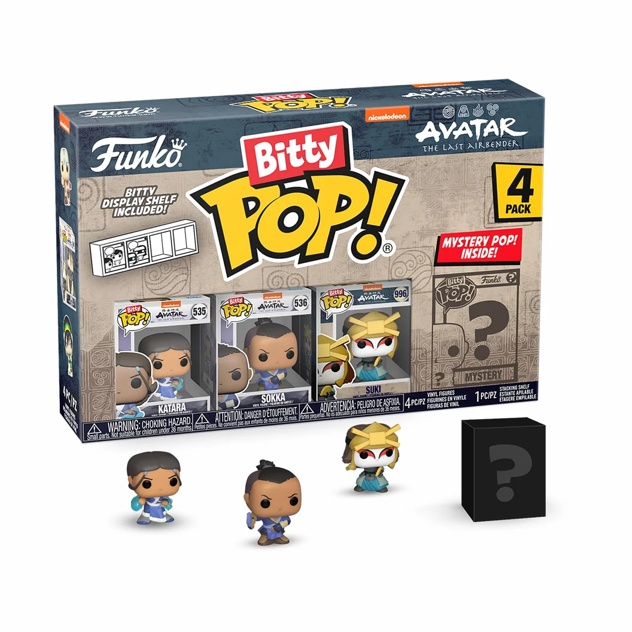 Funko Bitty POP! Avatar: the Last Airbenderand A Surprise Mystery Mini figurka - 0,9 cala (2,2 cm) do kolekcjonowania - w zestawie półka do układania w stosy - pomysł na prezent