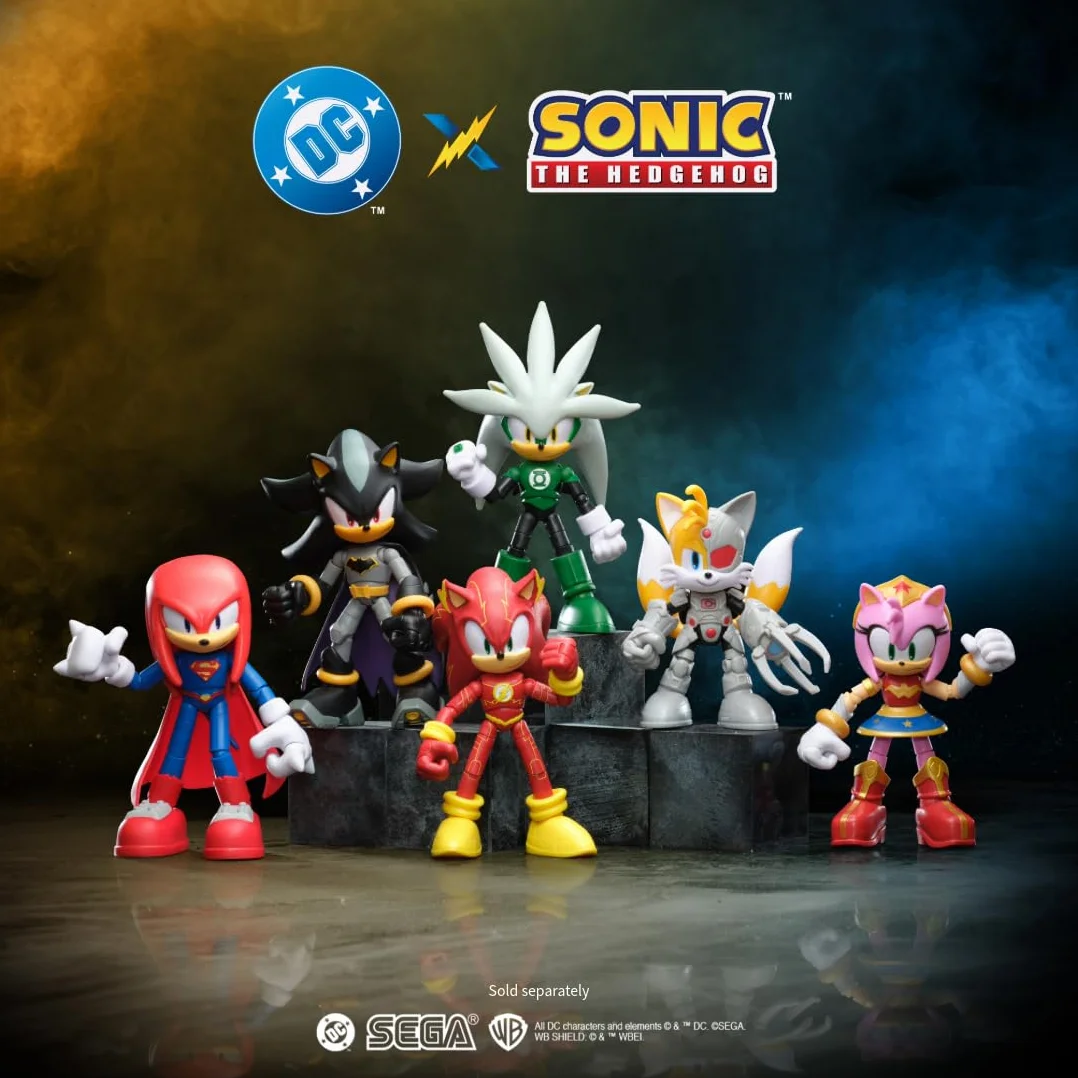 DC x Sonic Knuckles jako Superman, figurka 5" / 13 cm, oficjalna licencja Jakks Pacific, bardzo szczegółowy i szczegółowy design, opakowanie kolekcjonerskie