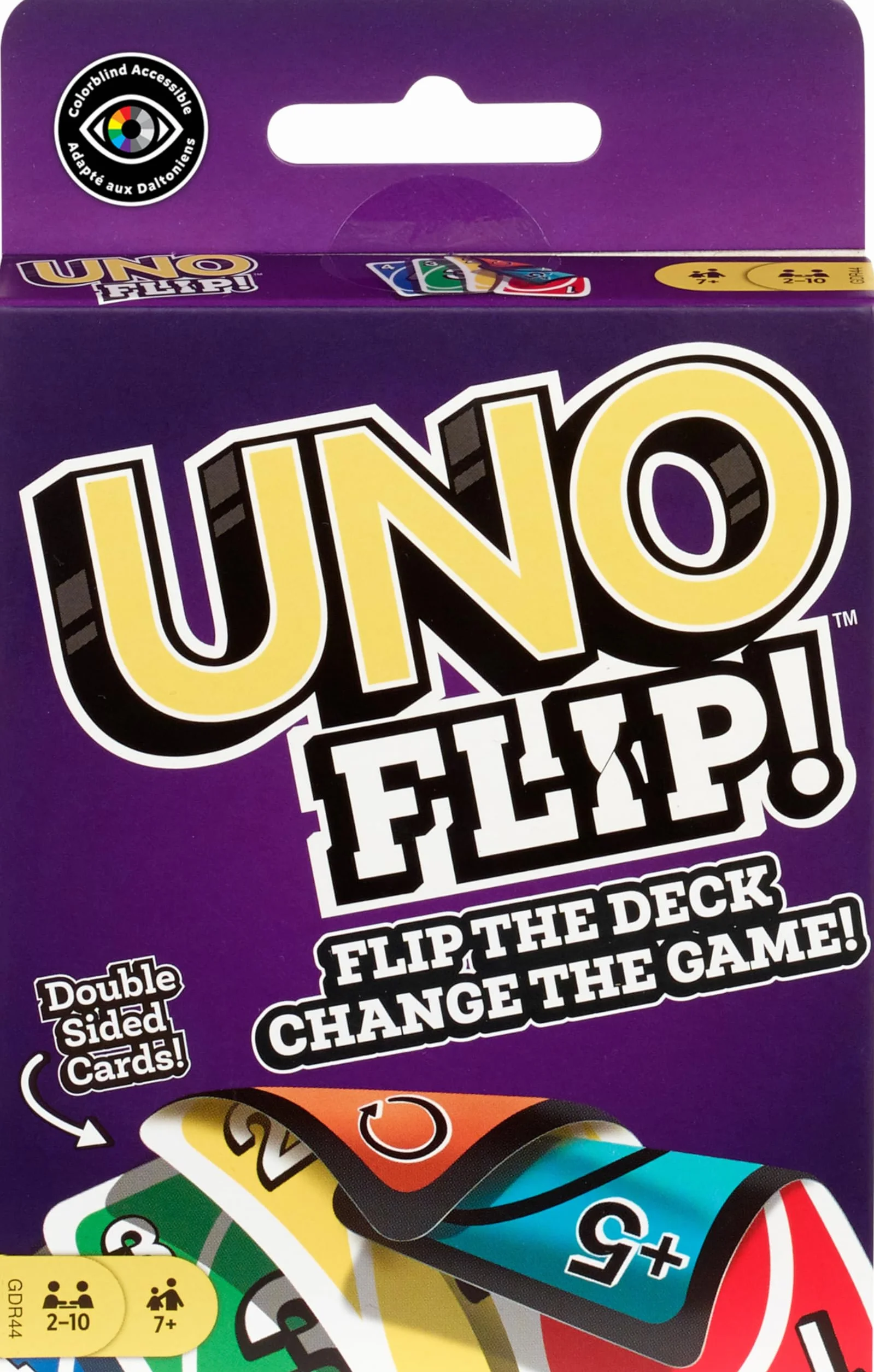Mattel Games UNO FLIP! rodzinna gra karciana z 112 kartami, świetny prezent dla dzieci w wieku 7 lat i starszych, GDR44