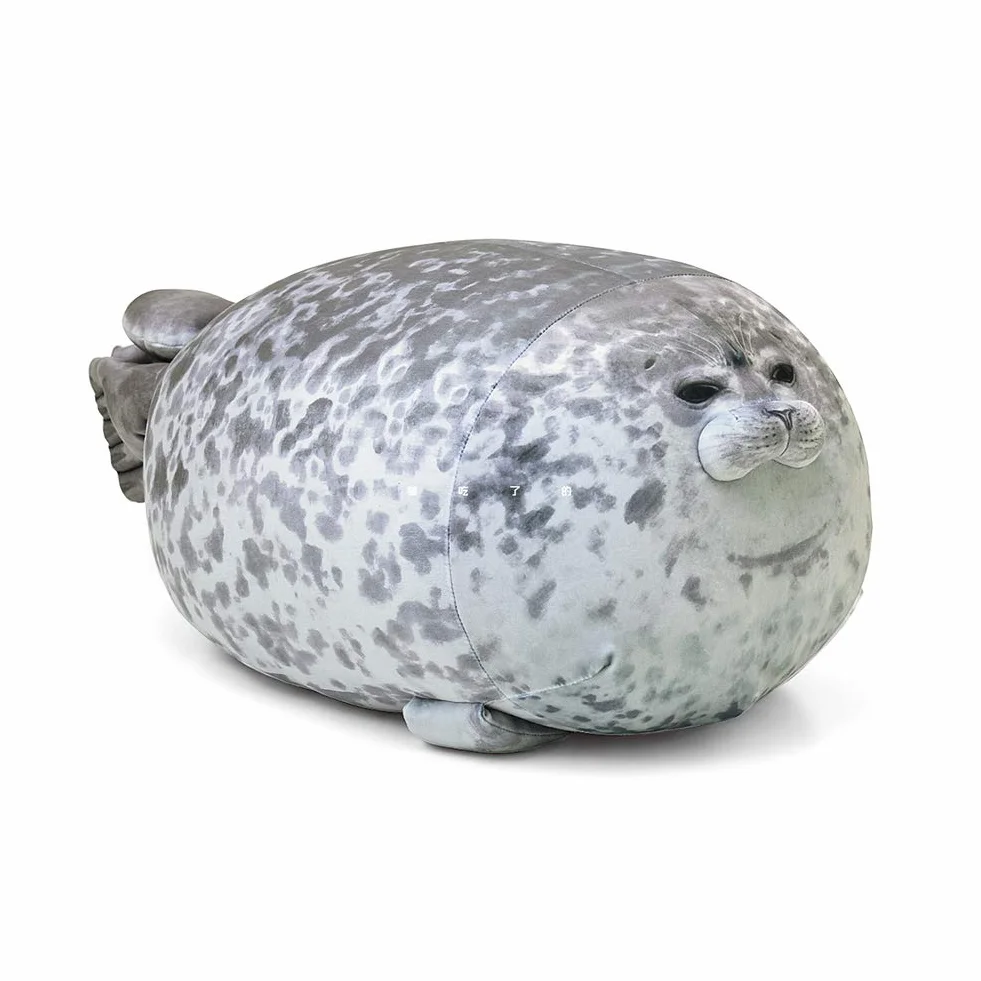 Chubby Blob Seal Pillow, wypchane zwierzątka, pluszowa zabawka, miękka bawełniana pluszowa zabawka, poduszka do przytulania, poduszka na poduszki, zabawki wypchane zwierzęta oceaniczne, prezenty dla