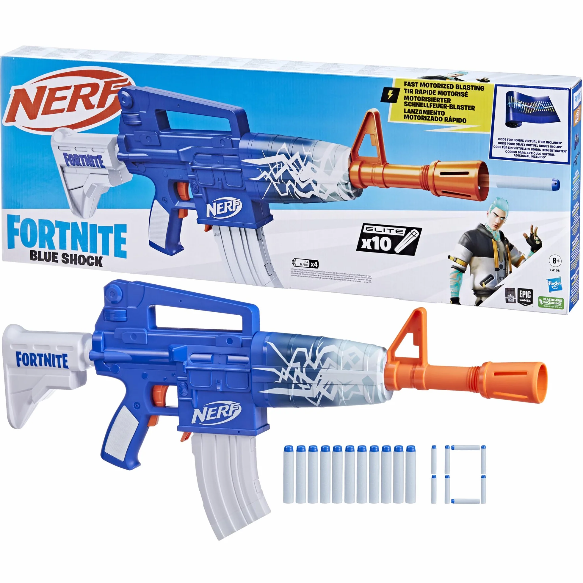 NERF Wyrzutnia strzałek Nerf Fortnite Blue Shock