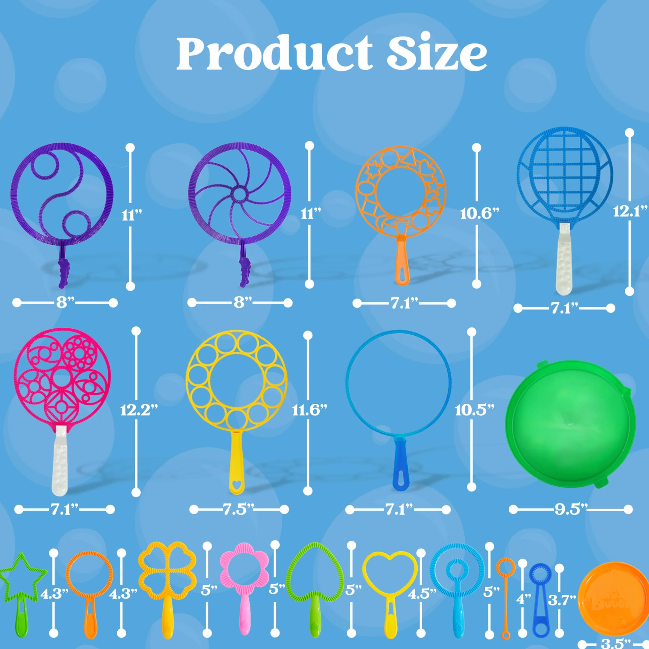 JOYIN 18 sztuk pałeczek do baniek mydlanych, duży pręt do zabawy na świeżym powietrzu dla dzieci, 6 sztuk roztworów do baniek mydlanych dla dzieci, na lato, do aktywności na świeżym powietrzu, na