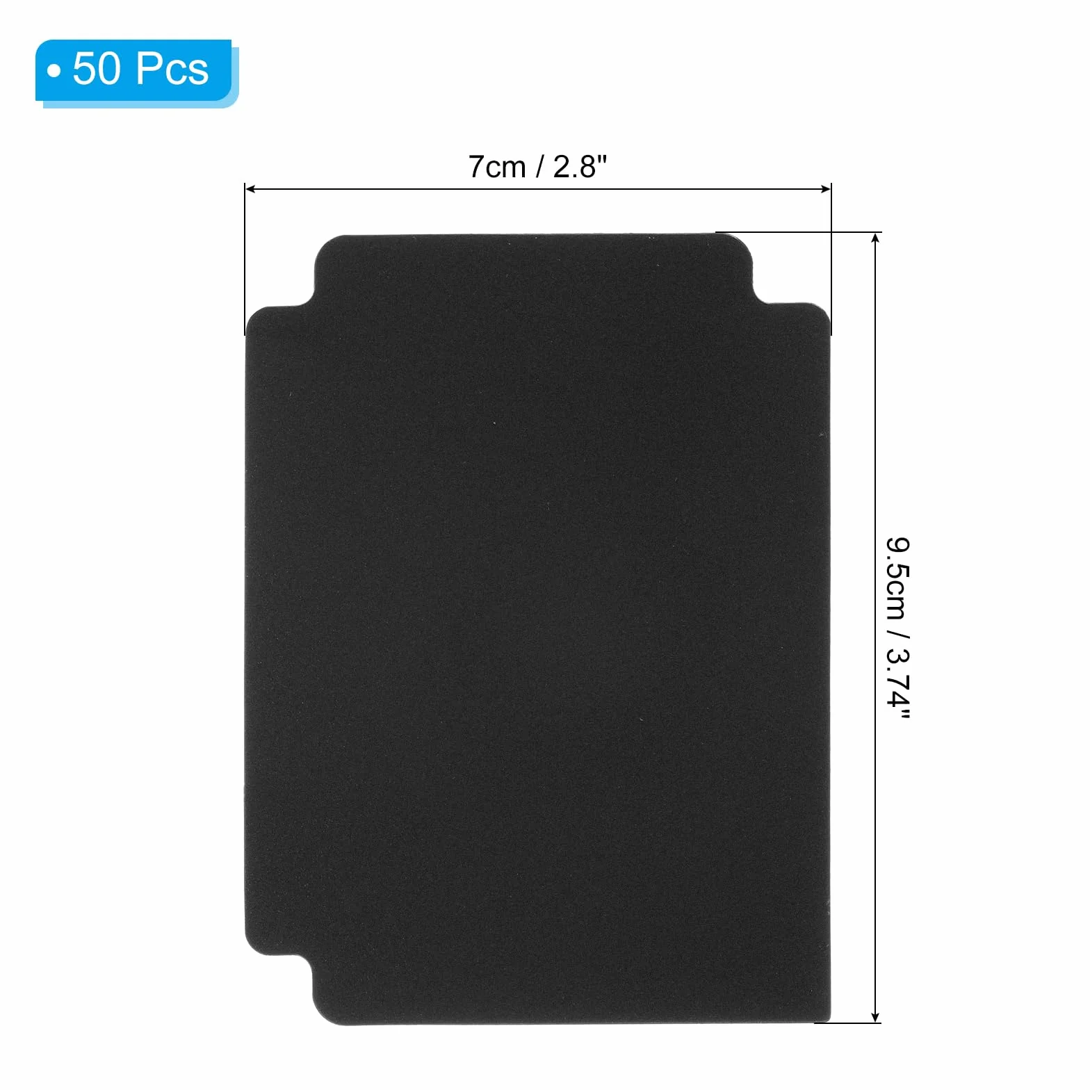 PATIKIL Przegrody na karty kolekcjonerskie, 9,4 x 7 cm, 50 sztuk plastikowych przekładek na strony, separatory kart do gry, kart do gry, sportu, biura, gromadzenia, artykuły do przechowywania, czarne
