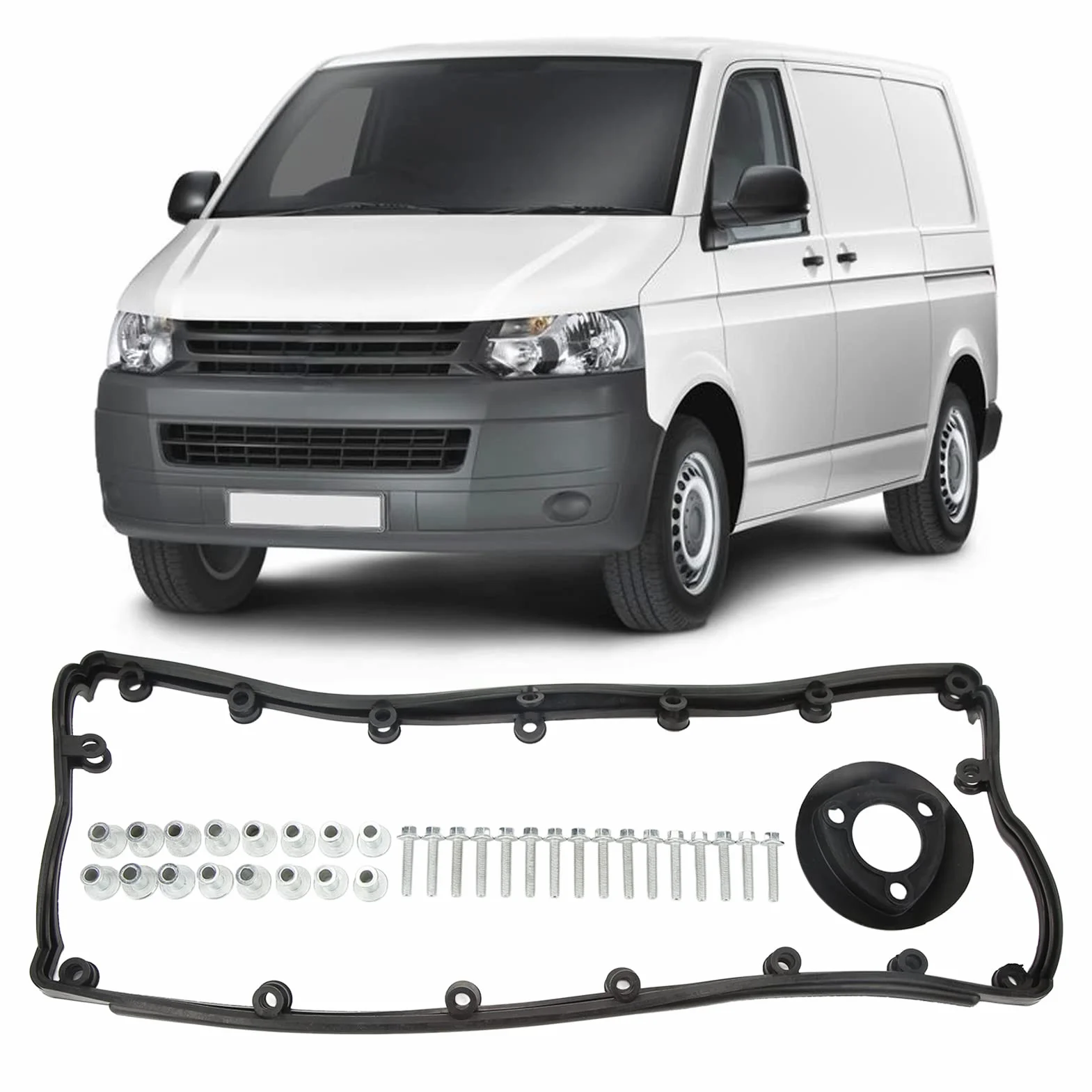 34 szt. Uszczelka Pokrywy Zaworów Zestaw śrub 070103469A Zamiennik dla T5 Uszczelka Pokrywy Zaworów Silnika 070103469A 070115315A Uszczelka Pokrywy Zaworów Uszczelka