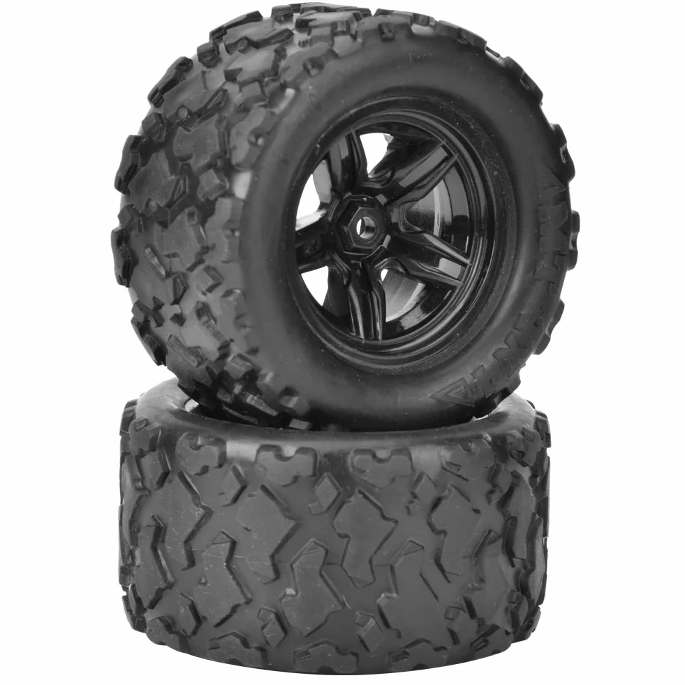 Haiboxing Zdalnie Sterowana Ciężarówka Opony Wymiana Opon Czarny 2 szt. Wymiana Opon kół Pasuje do Hs 18301 18302 18311 18312 1 18 Rc Car