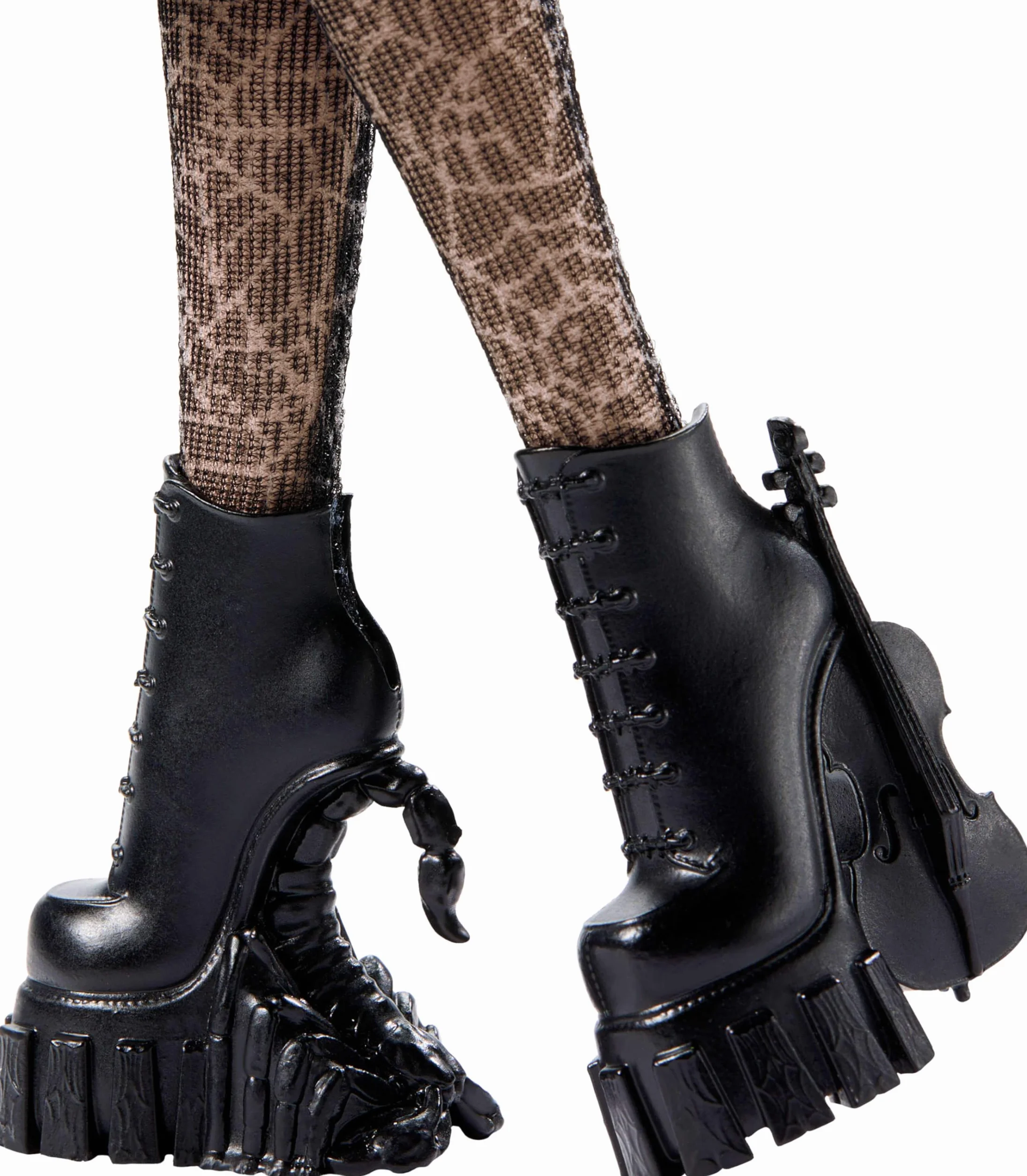 Monster High Wednesday Addams Lalka kolekcjonerska w szkolnym mundurku Akademii Nevermore z figurką Rączki, plecakiem, akcesoriami i podstawką dla lalki, HXJ04