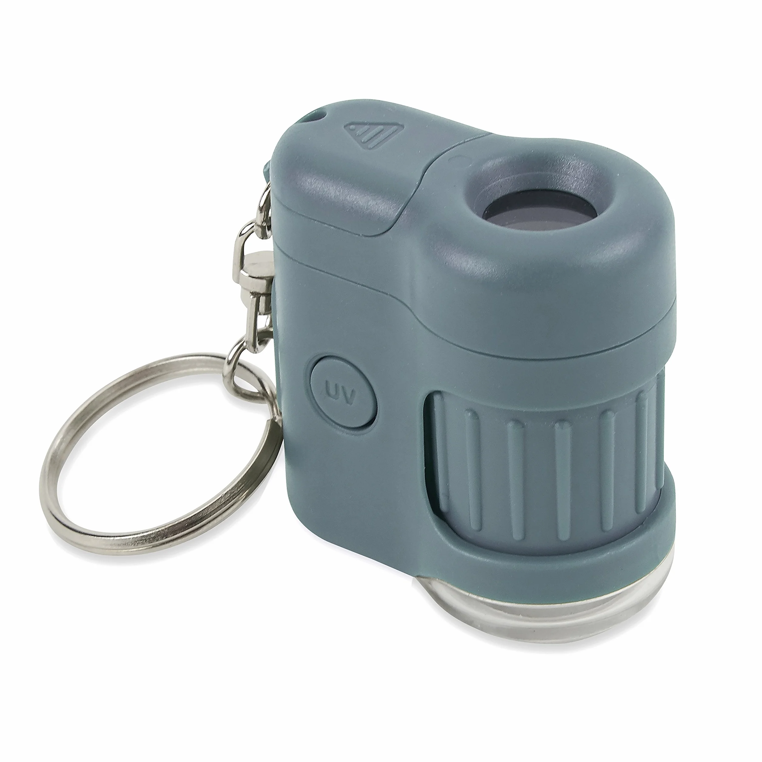 Brelok do kluczy z mikroskopem kieszonkowym MicroMini Blue, wbudowana latarka z oświetleniem UV i LED (MM-280B)