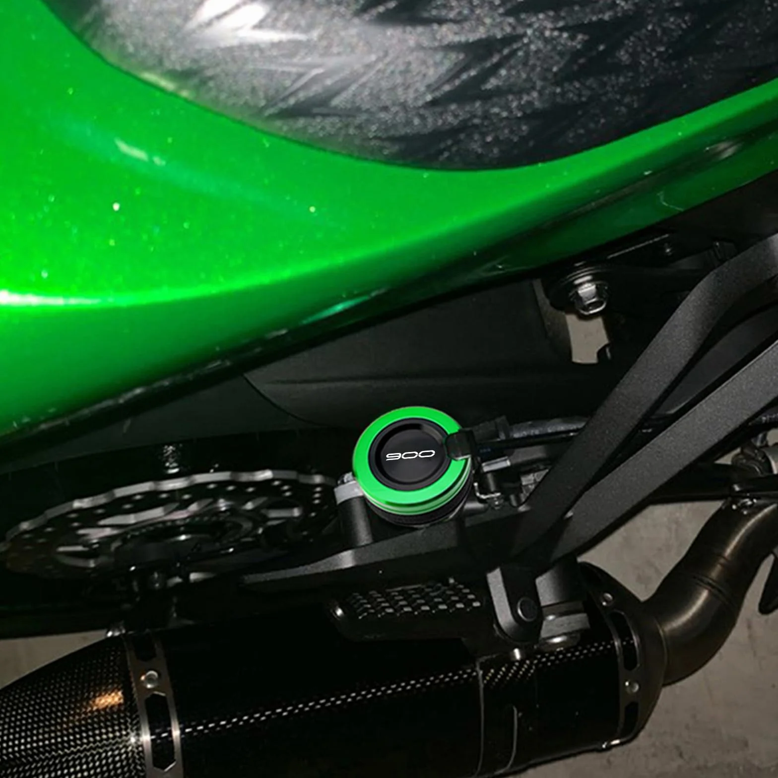 Dla Kawasaki Z900 Z 900 2017-2024 2023 akcesoria motocyklowe przednia tylna pokrywa zbiornika płynu hamulcowego pokrywa (zielona)