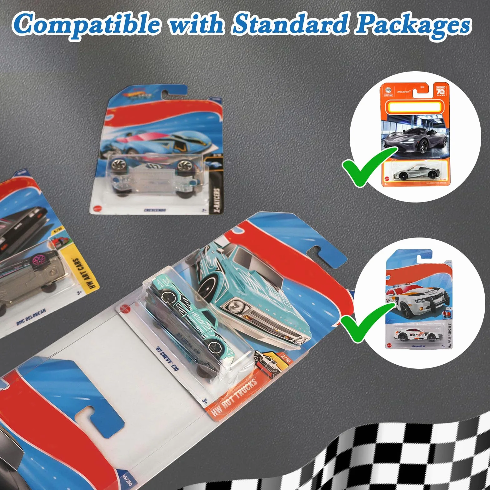 10 sztuk Witryna na modele samochodów do montażu na ścianie Kompatybilna z pudełkami Match-Box Hot-Wheels, Pokaz modeli samochodów, Witryna do przechowywania modeli samochodów, Półka ekspozycyjna