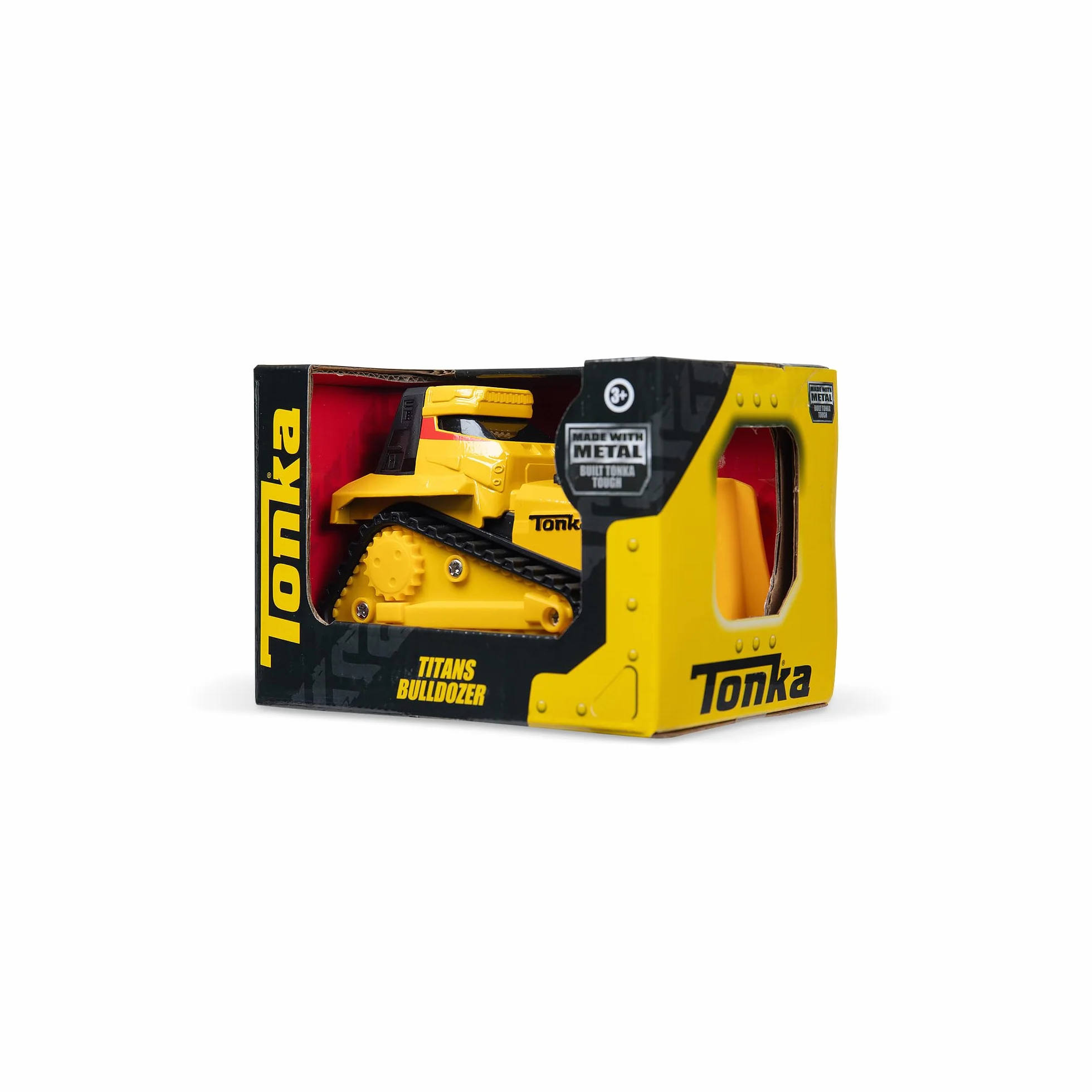 Basic Fun Tonka Steel Classics Titans Bulldozer – Buldozer stalowy do budowy i zabawy na swiezym powietrzu