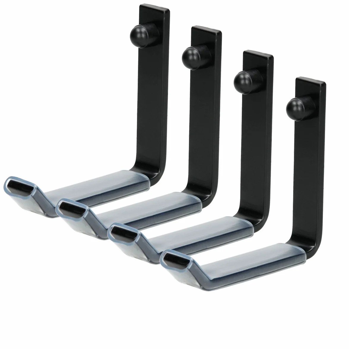 ECD Germany Uchwyt ścienny do opon samochodowych, 4 szt. 105 x 105 mm, wykonany w całości ze stali, obciążenie do 40 kg, zestaw z materiałami montażowymi, uchwyt na opony i felgi