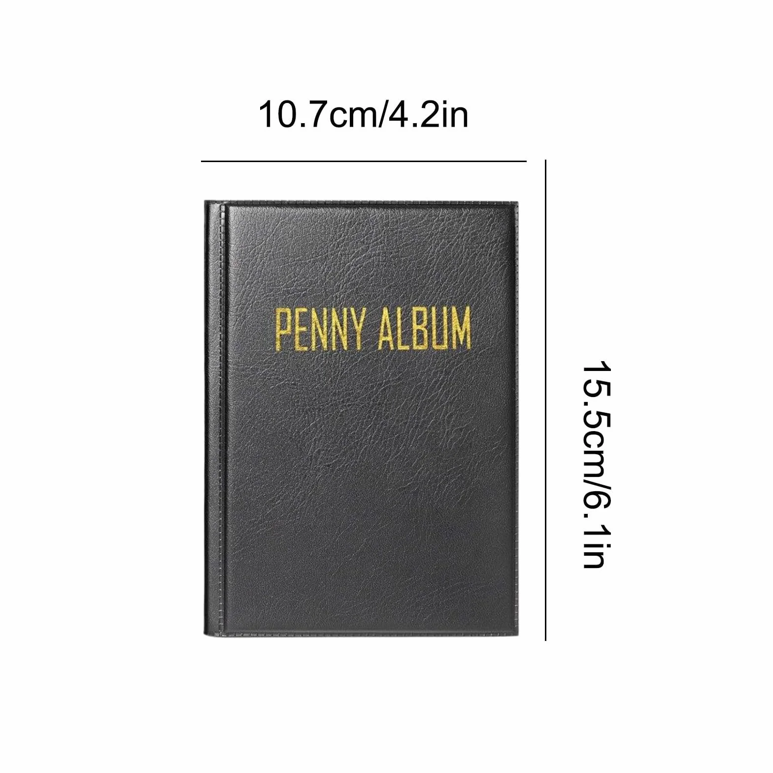 Pressed Penny Album, Coin Holder Book, 108-Slot Currency Organizer, Money Storage Case, Souvenir Display Binder, Ideal for Quarter, Dollar, Stamp, Bill, Kids, Collector, Home Use