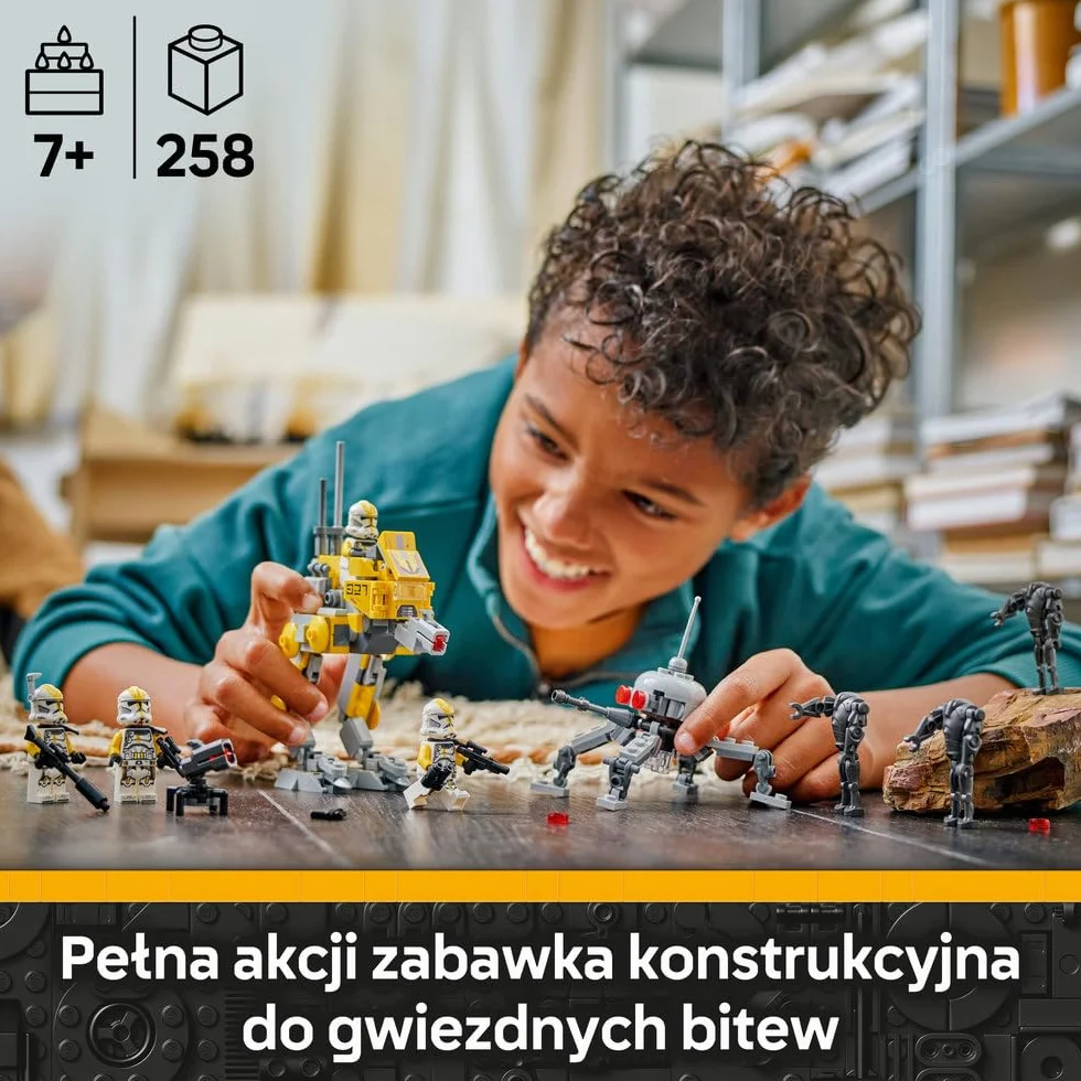 LEGO Star Wars zestaw bitewny — żołnierze-klony z 327. korpusu galaktycznego, zabawka konstrukcyjna dla dziecka, pomysł na prezent dla chłopców, dziewczynek i fanów Gwiezdnych Wojen od 7 lat 75431
